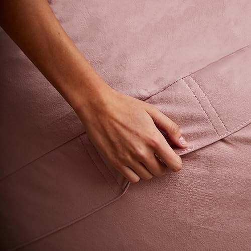 Miniatura 183 de Big Joe Fuf - Puf extragrande (XXL) relleno de espuma con funda extraíble, color niebla Lenox, poliéster tejido duradero, 6 pies, gigante Negro