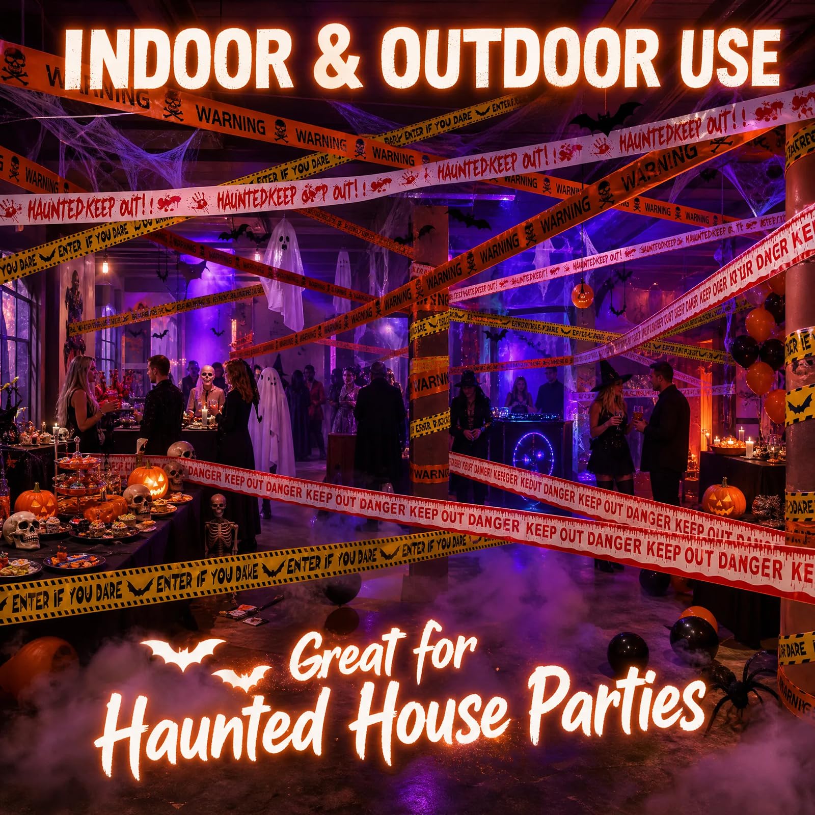 Halloween Caution Tape - Spooky Decorations -4