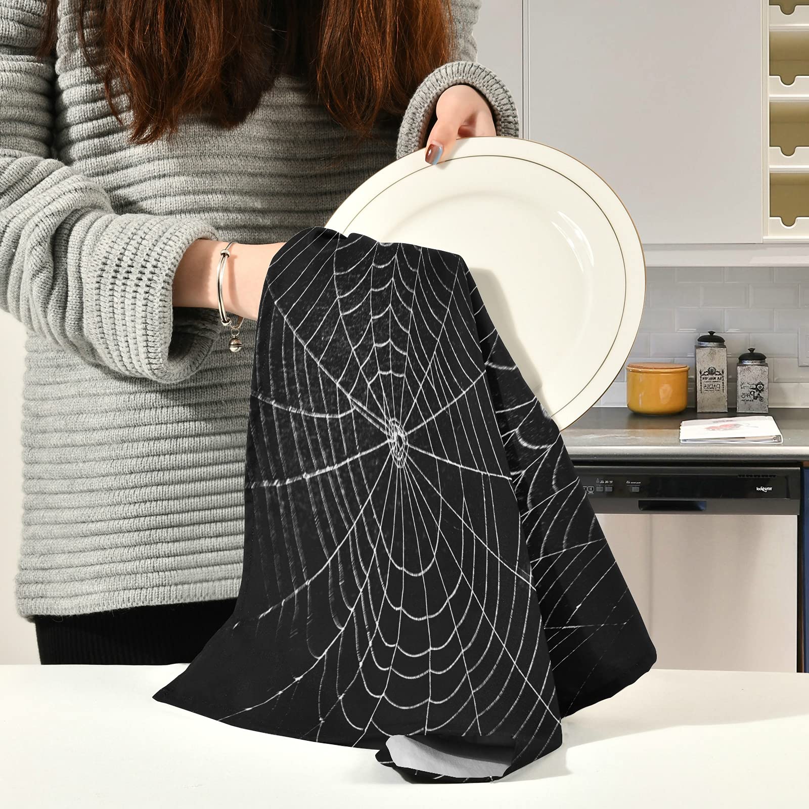 Mnsruu Happy Halloween Lot De 6 Torchons De Cuisine Doux Super