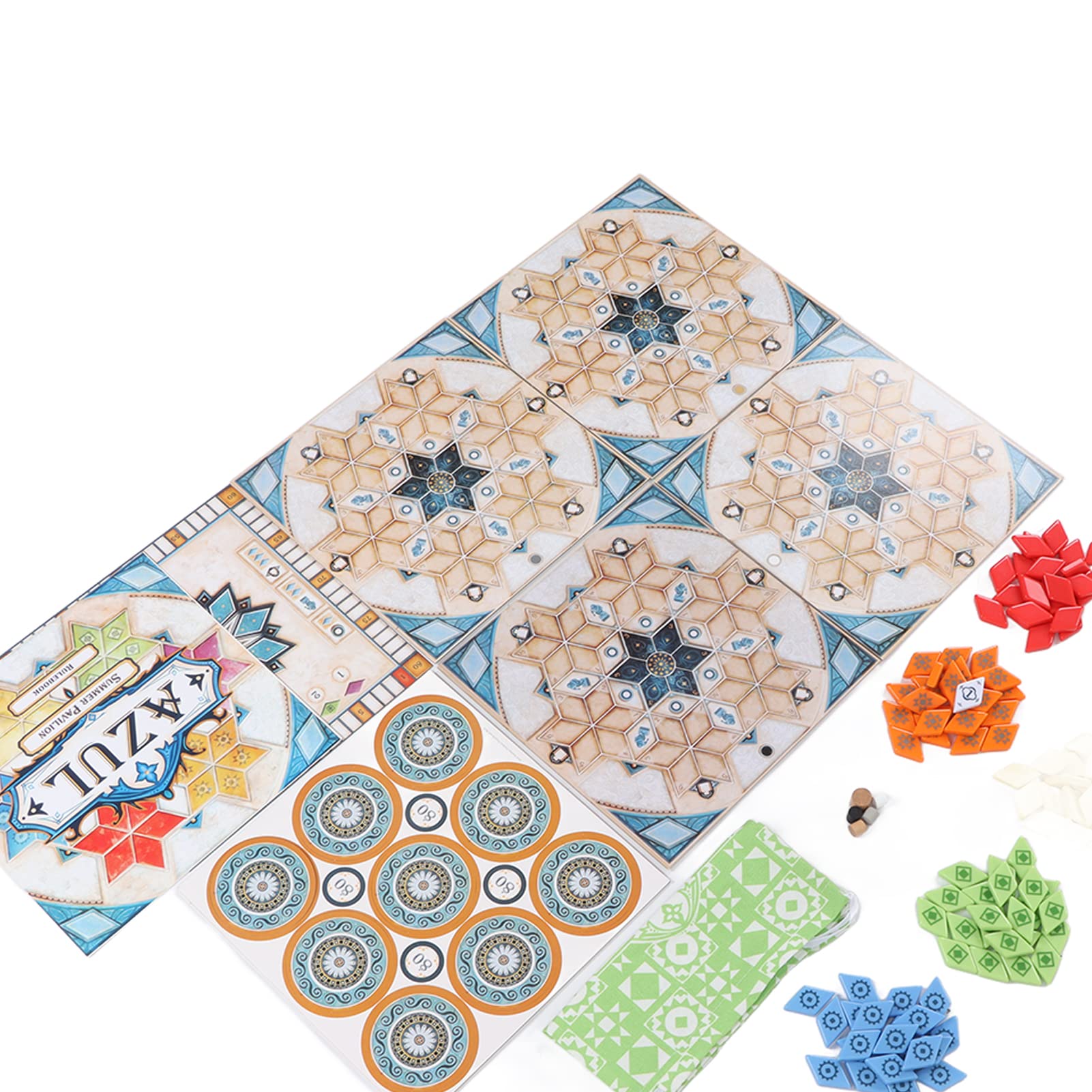 Jeu de société de stratégie de Pose de tuiles, Jeu de fête Familial multijoueur, Jeu de Construction de Motifs avec Sac de Rangement, pour Adultes et Enfants, Jeu de Cartes et de