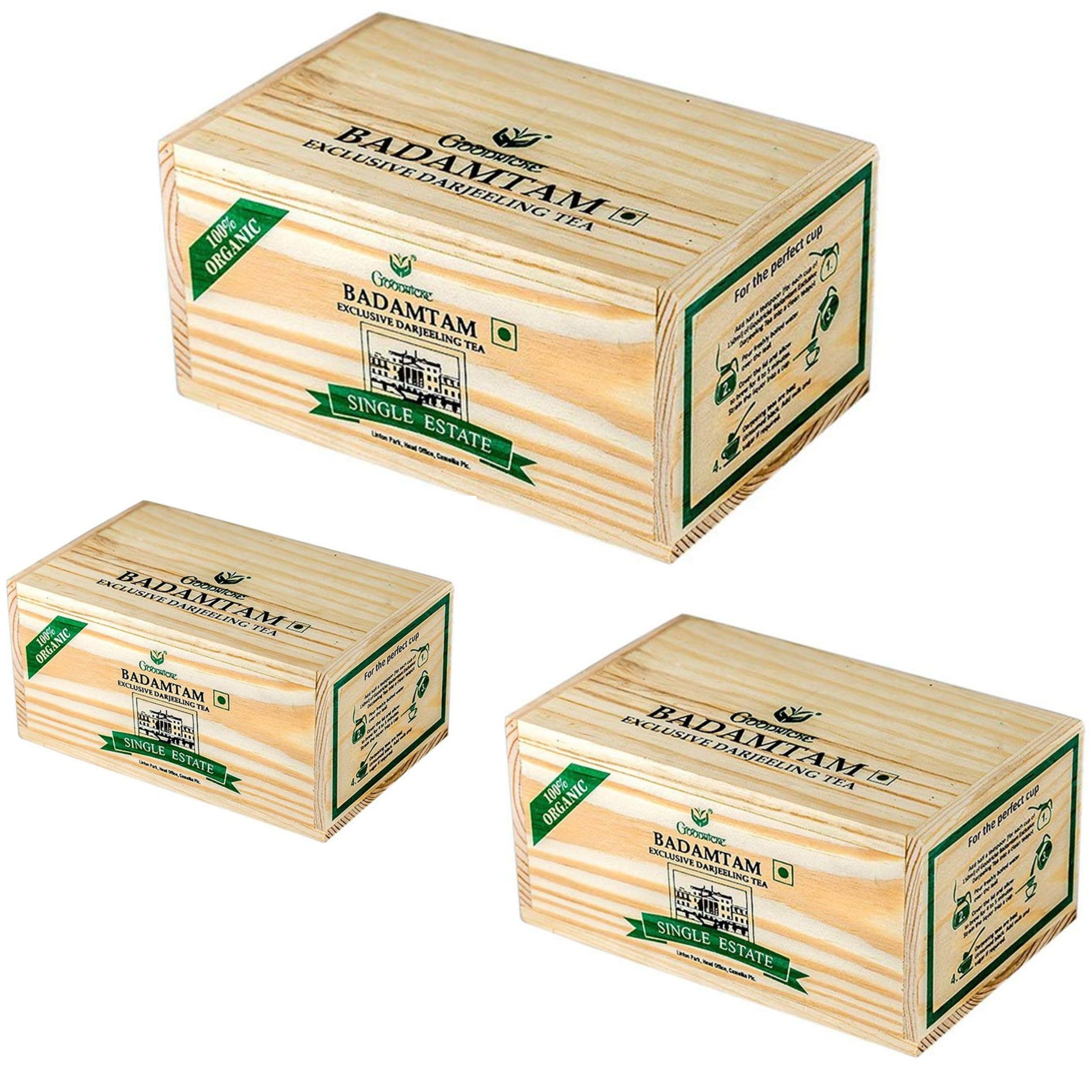 Goodricke Badamtam Organic Darjeeling Tea - 250 gm (Pack of 3)| 100% Organic Darjeeling Long Leaf Tea | Single Estate Premium Whole Leaf Tea | Exclusive Darjeeling Tea Loose Leaves | Premium Black Tea