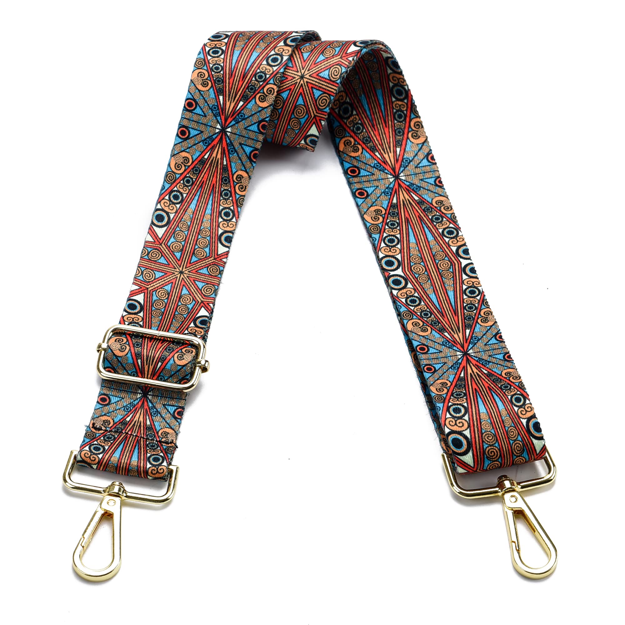 Purse Strap Gold Hardware Replacement Crossbody Bag Strap, Wide Adjustable Shoulder Strap