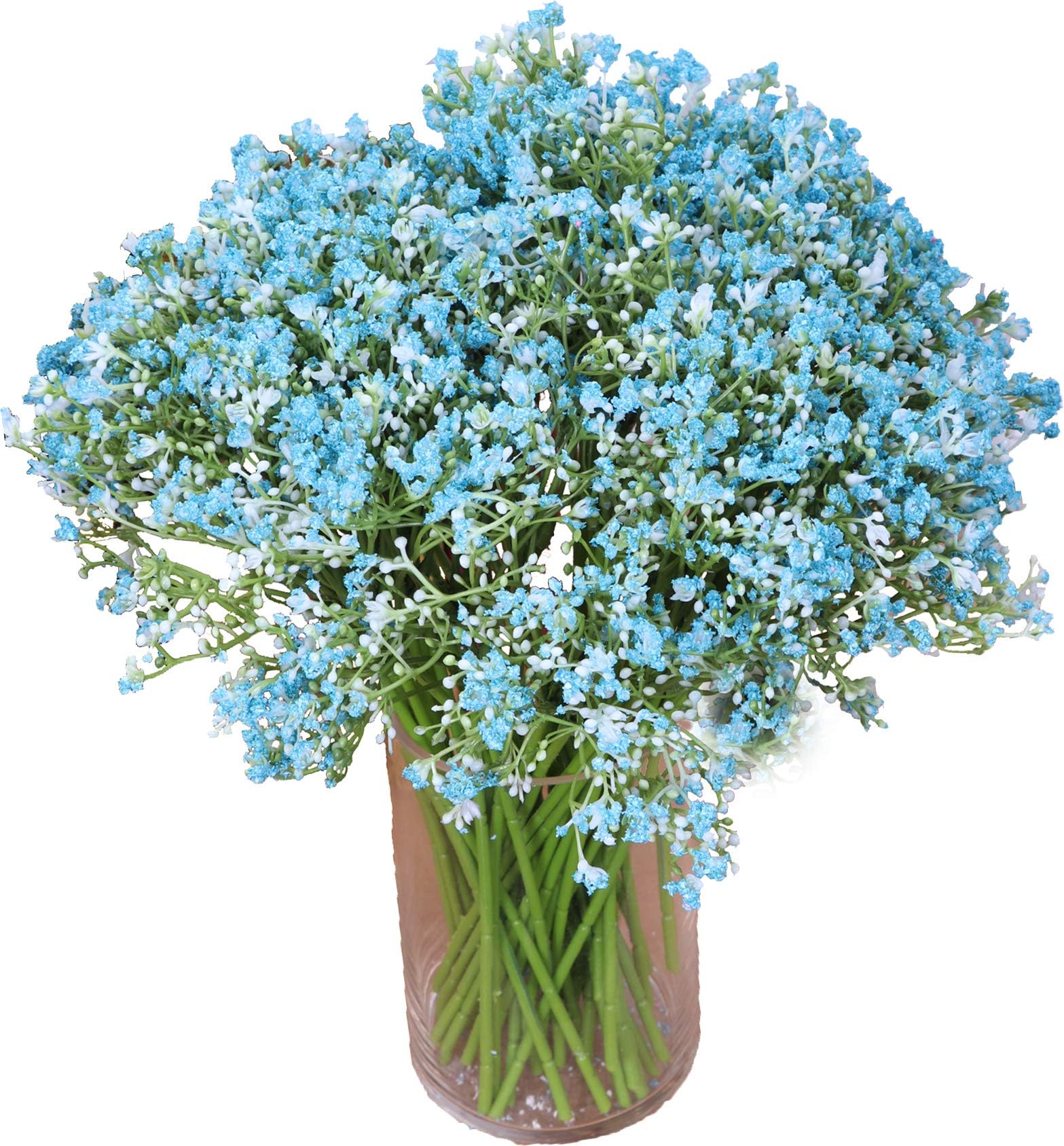 LNHOMY Lannu 16PCS Artificial Gypsophila Real Touch Flowers Fake Silk Plants Wedding Party Home Garden Decoration DIY Flower (Blue)