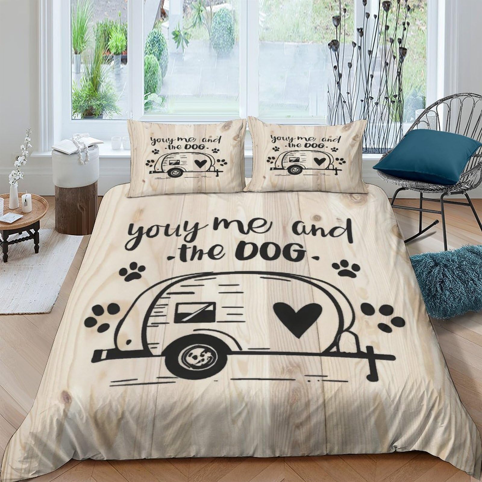 Ctjqhvkz Style-6 3D Printed Camper Dog Fitted Sheet Microfiber Beige Animal Paw Mattress Cover For Bedroom Guest Room Decor, Easy Care Single（135X200cm）