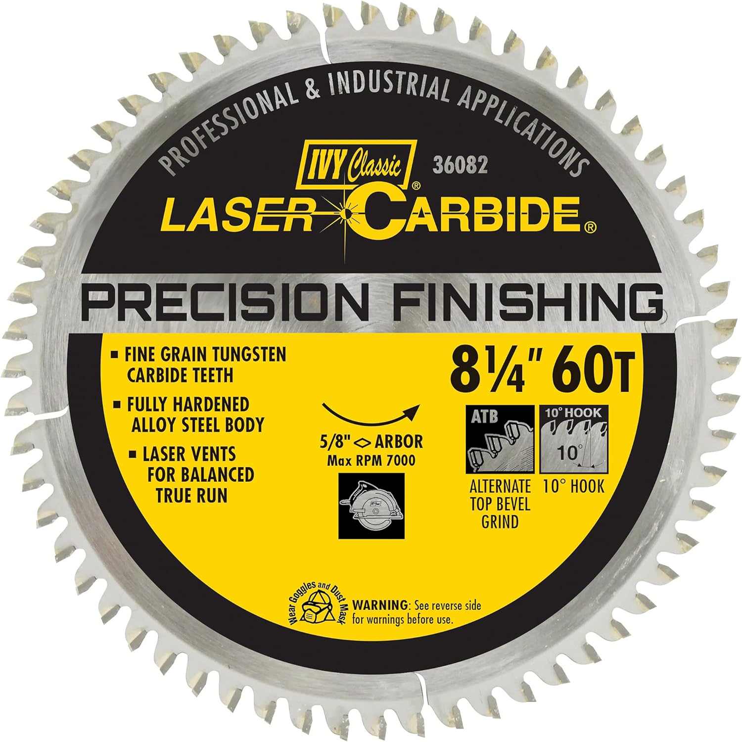 IVY Classic 36082 Premium Swift Cut 81/4Inch 60 Tooth Carbide