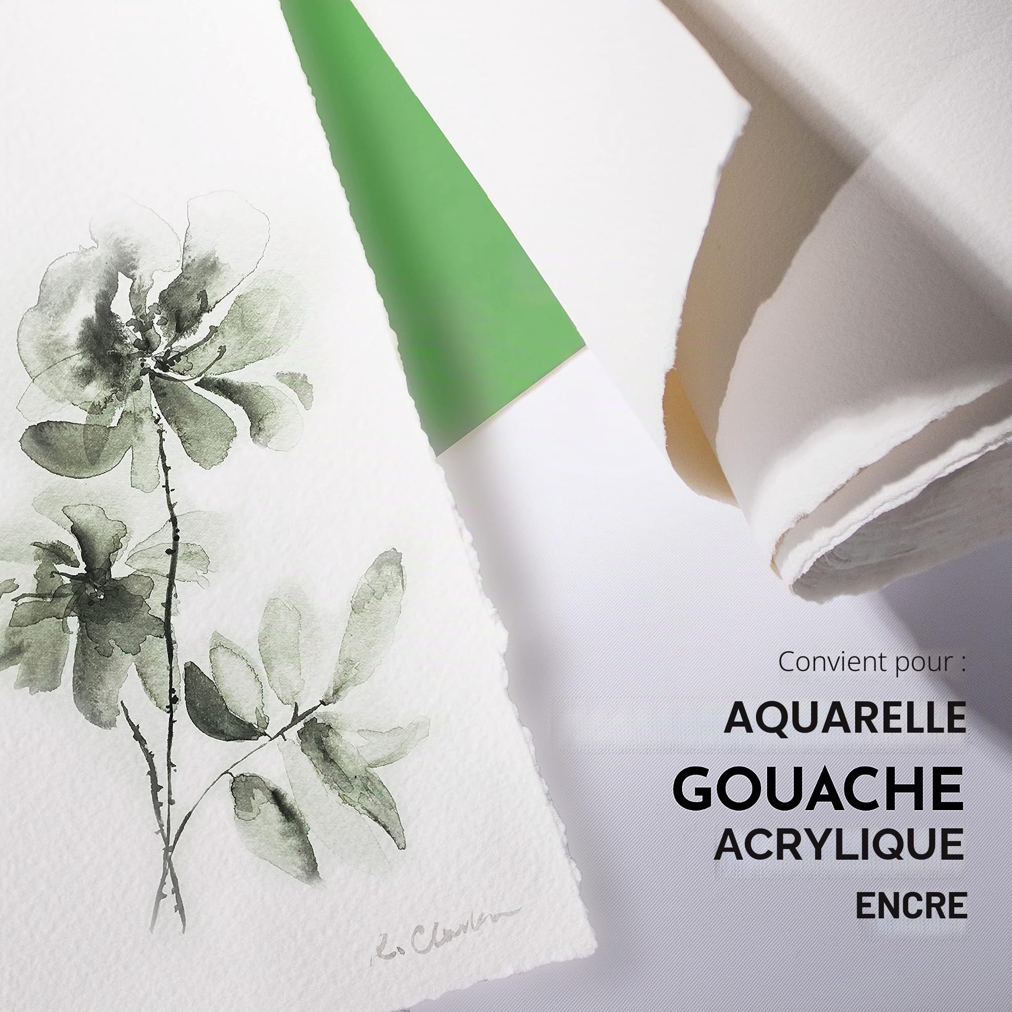 Arches Papier Aquarelle sur Rouleau, Bois, Blanc, Rolle - 130 x 914cm