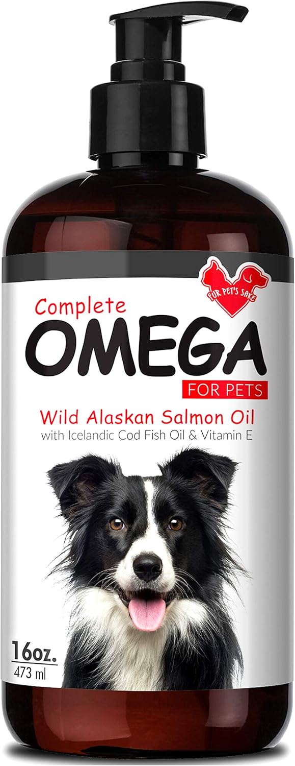 Salmon Oil For Dogs and Cats Helps Dry Itchy Skin, Shedding, Dandruff