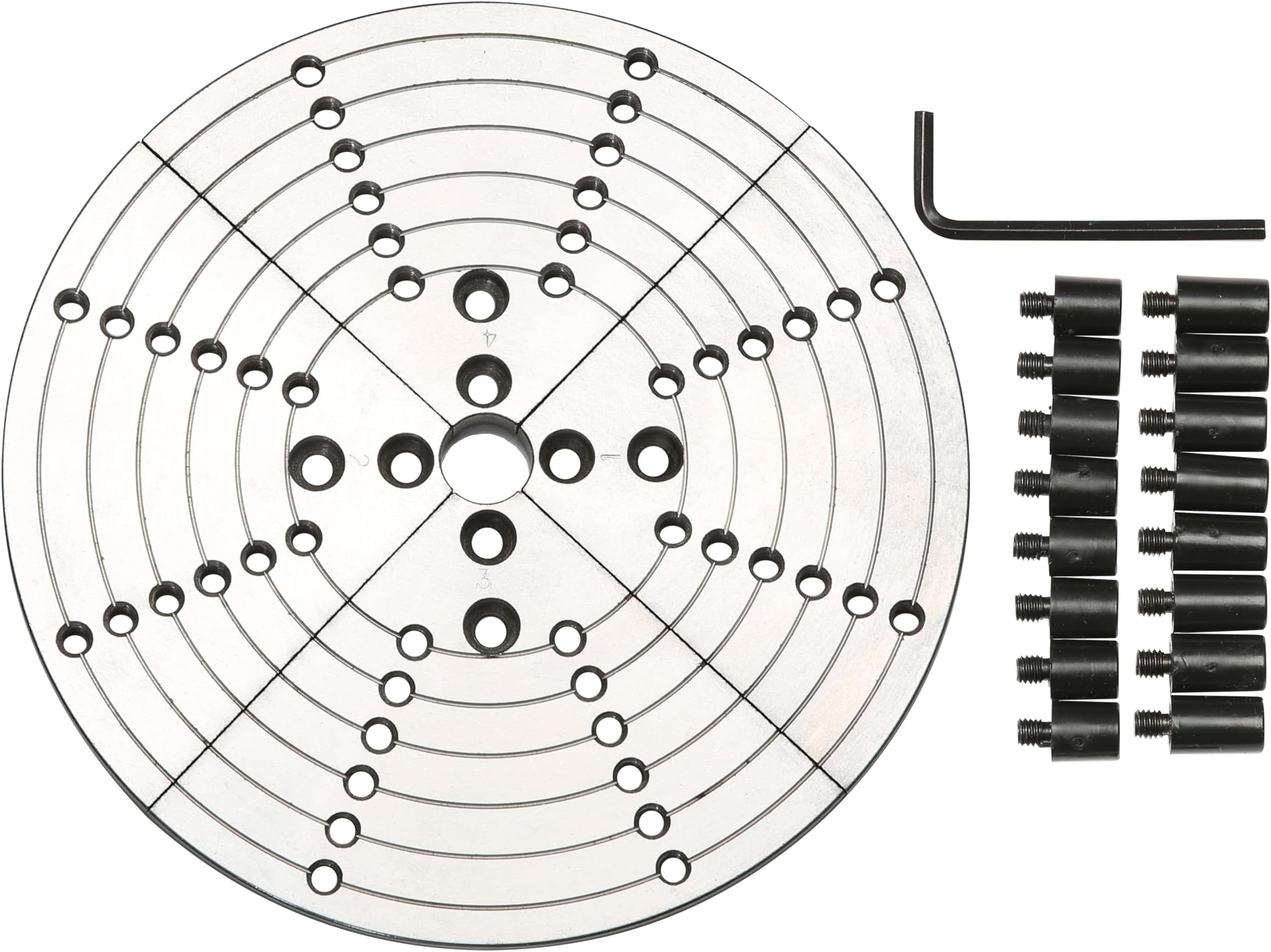 8” Cole Jaw Set for Nova 3.5” & 4” Wood Lathe Chucks, 4 Flat Jaws, Alloy Steel (45#), Lathe Compatible