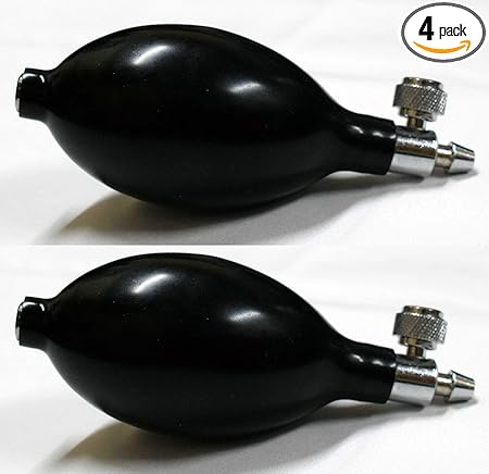 RightCare Blood Pressure Bulb with Metal Valve (Black) -Pack of 2