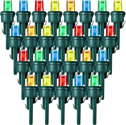 Miniatura 7 de Honoson 120 bombillas LED de repuesto de 0.197 pulgadas (0.197 in), gran angular, bombillas de Navidad para árbol de Navidad, bombillas de repuesto