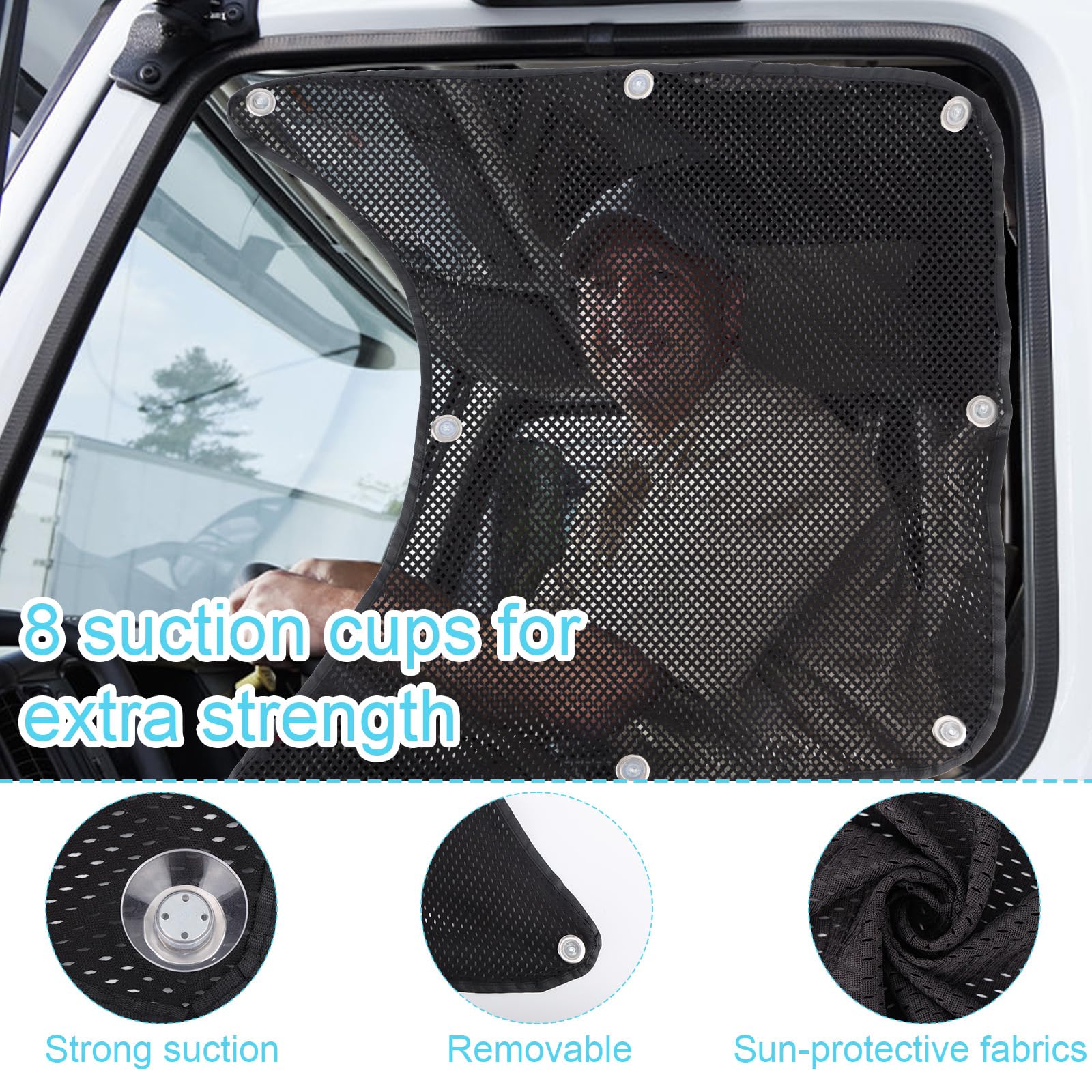 Tidevib 2 tendine parasole per finestrini laterali per camion e