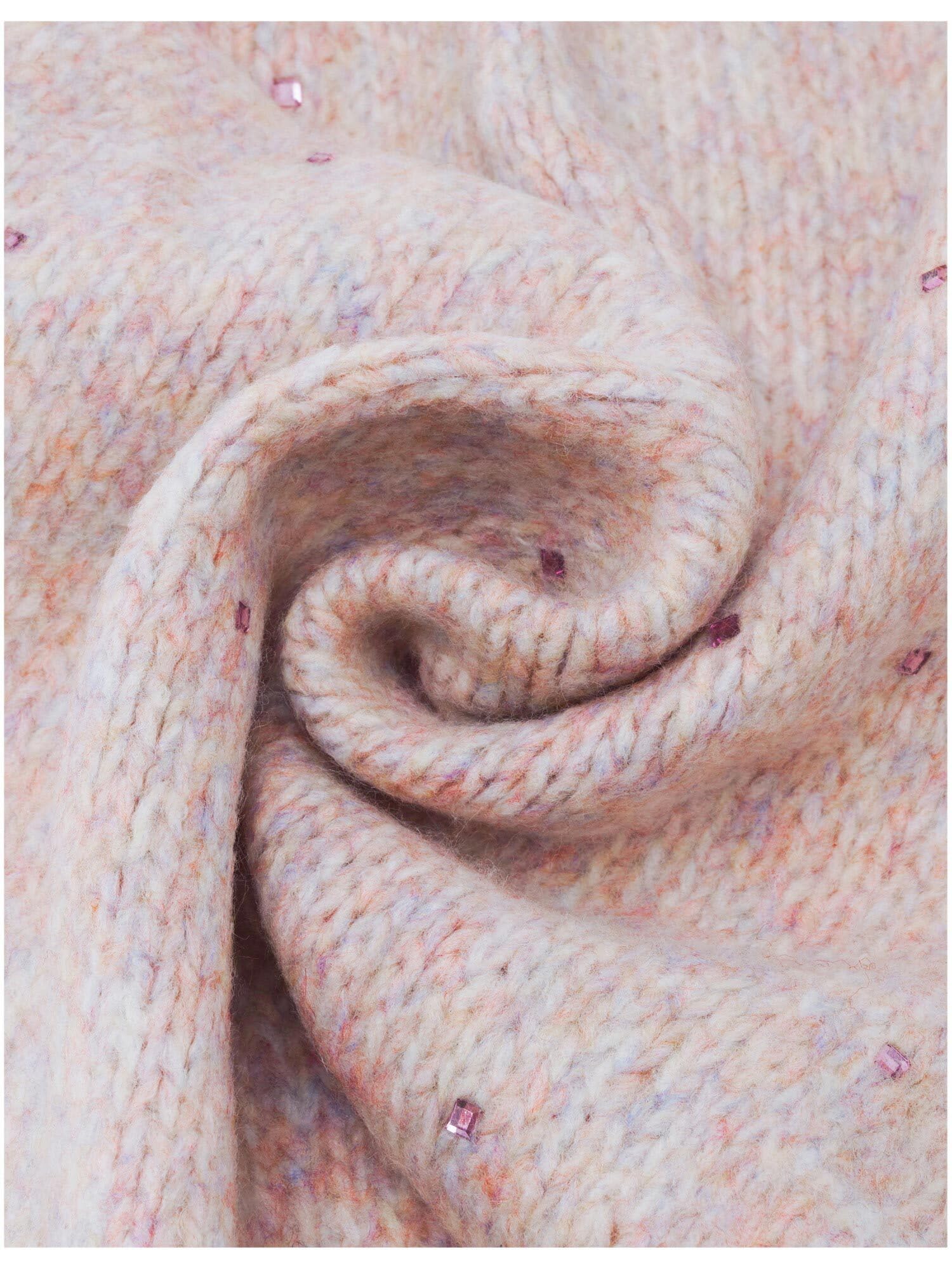 FRAAS Damska chusta trójkątna, nakrapiana, ze strasem, miękka i lekka, 55% poliakryl, 30 x 130 cm