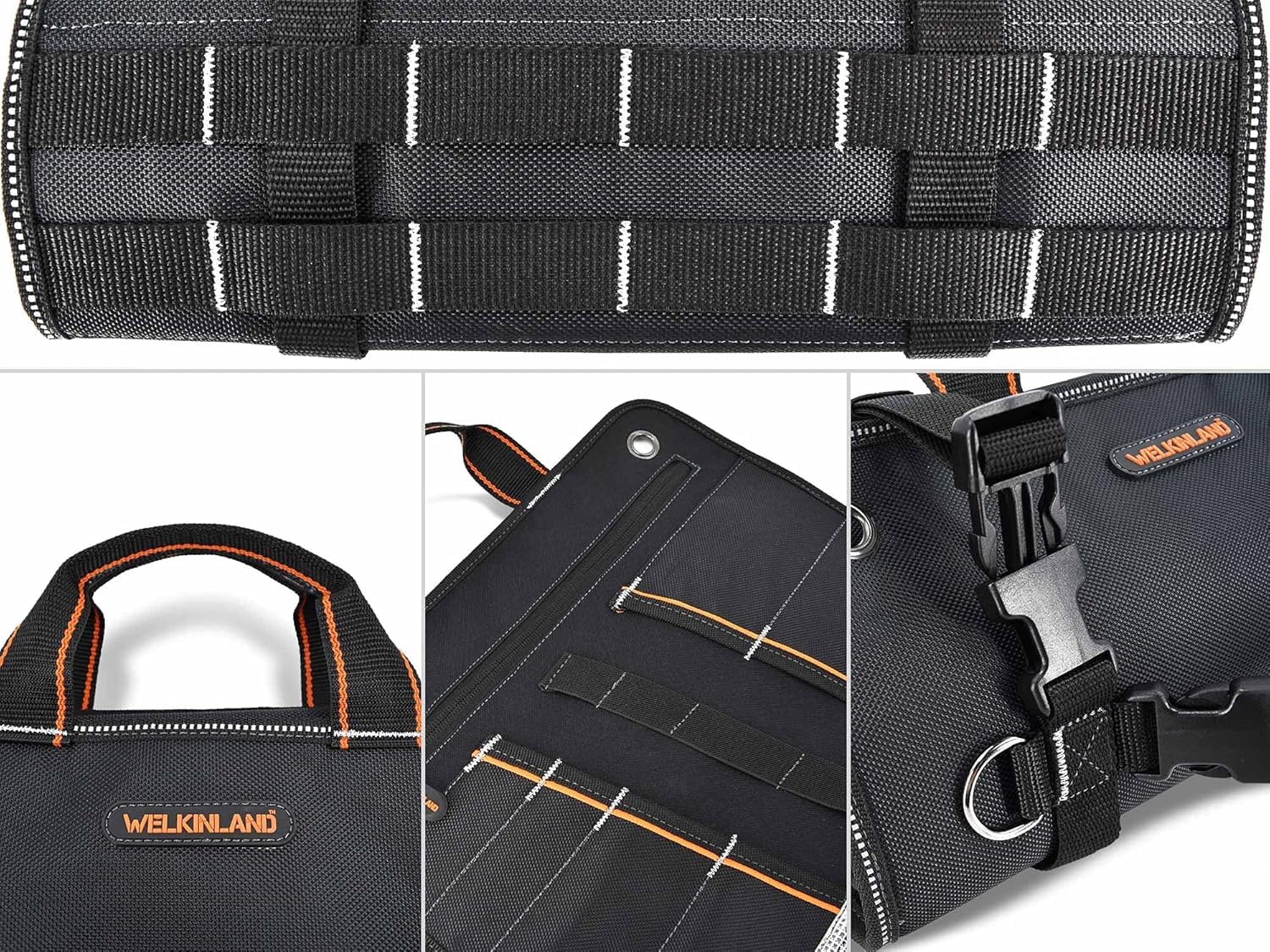 WELKINLAND Sac à outils enroulable pour homme, pour mécaniciens, électriciens et motocyclistes