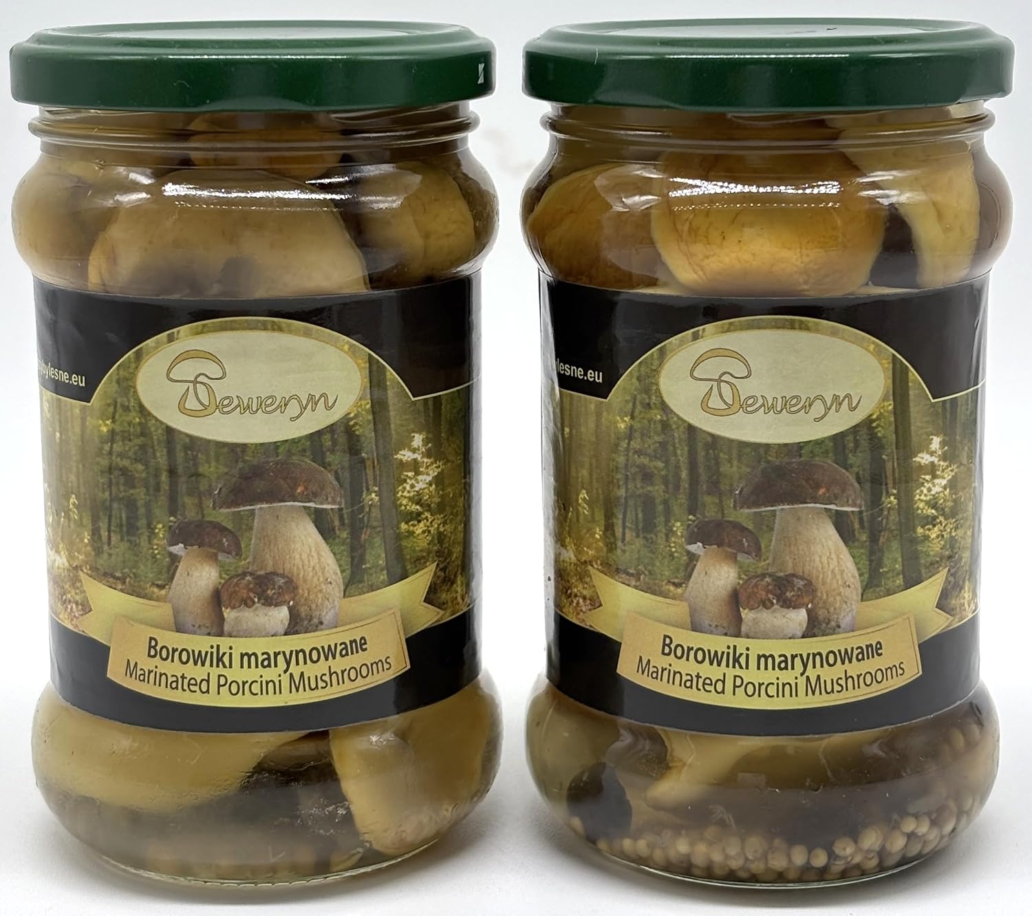 2 Pack Seweryn Marinated Bay Bolete Mushrooms Polish Podgrzybki Marynowane Glass Jar 10.58 oz / 300 g