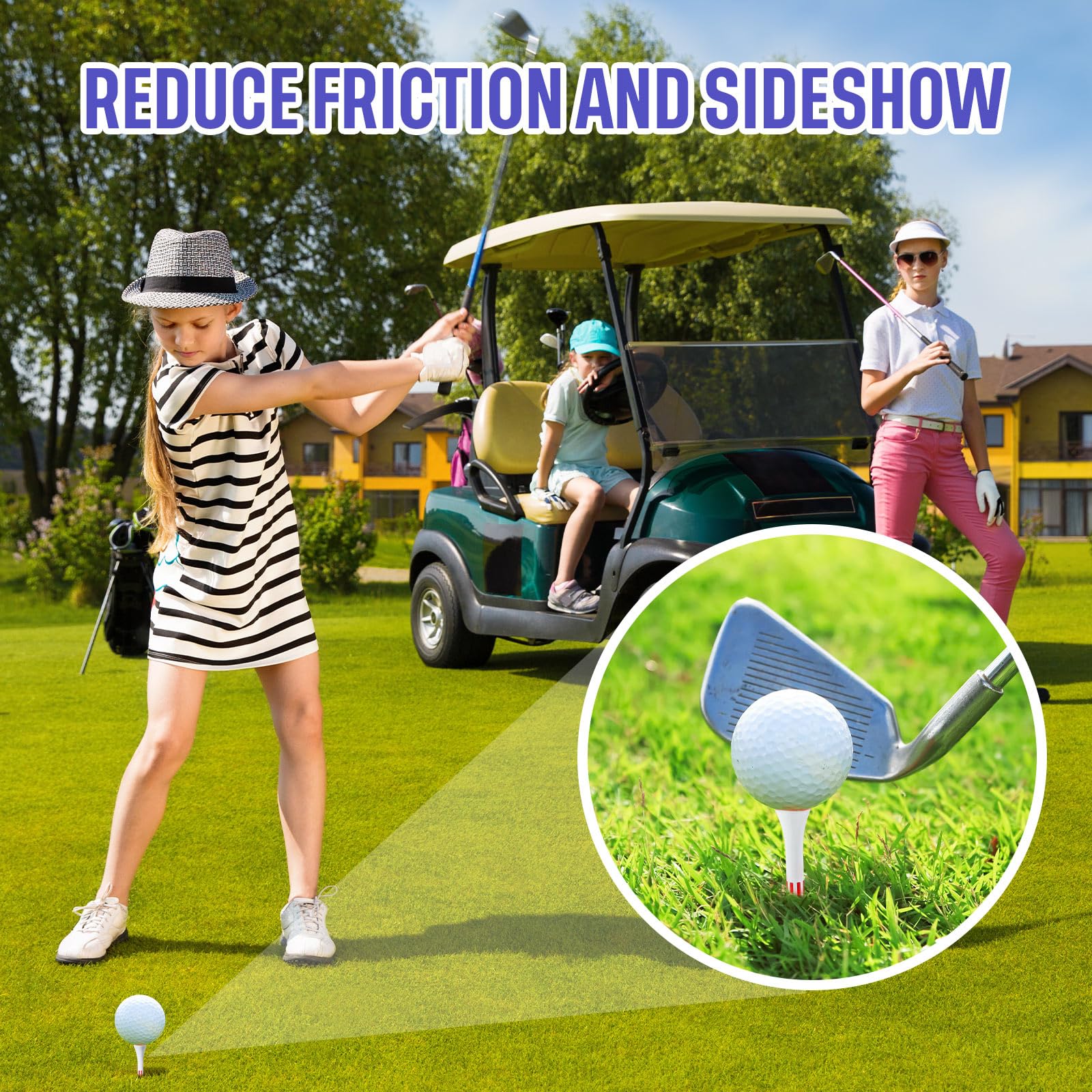 Mudder Golf-Tees aus Bambus, 8,9 cm, lang, patriotische Golf-Tees, USA, amerikanische Flagge, Golf-Tees, rot, weiß und blau, Golftees für Männer, Frauen, Kinder