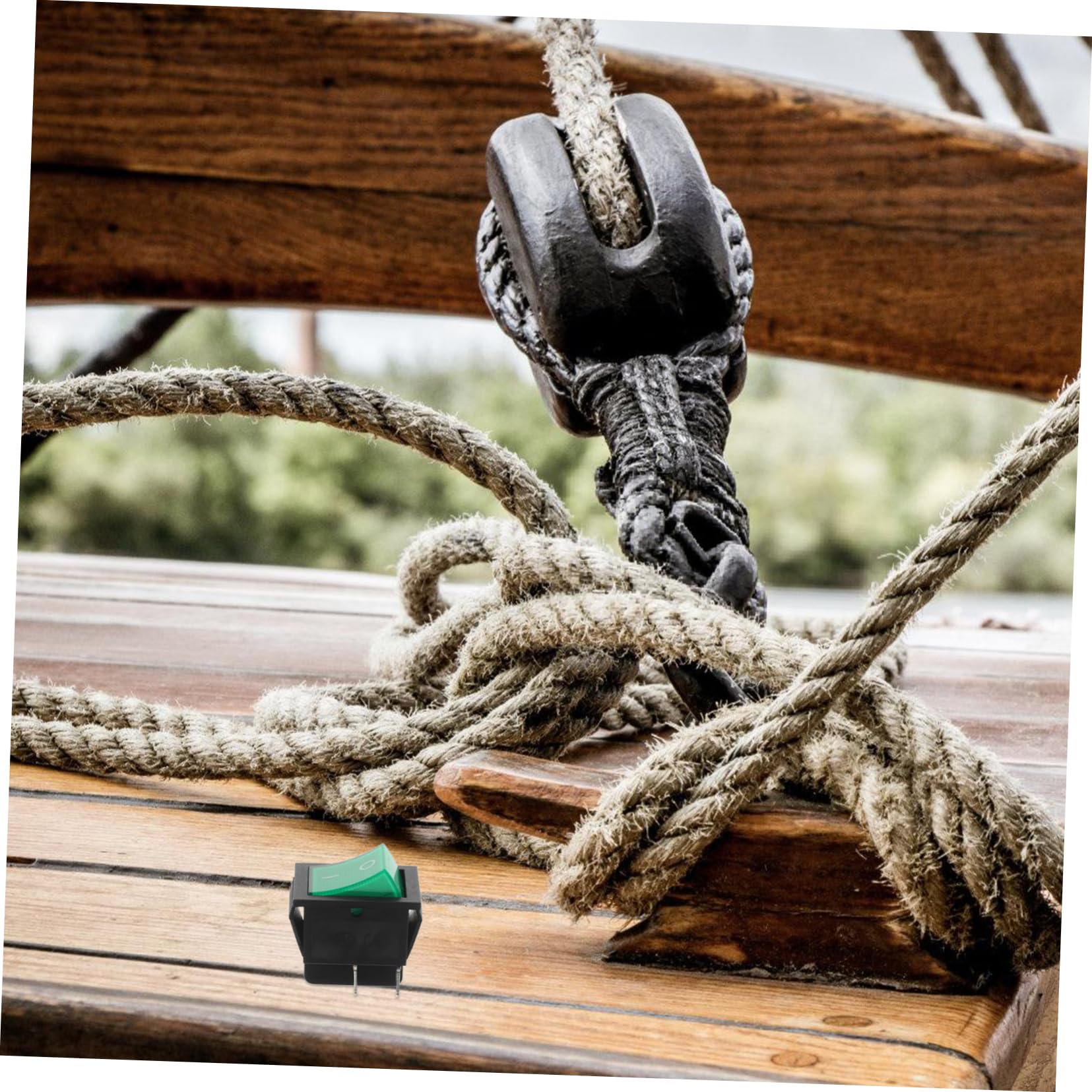 5pezzi Interruttore Bilanciere Verde Da Switch Nautico Per Rv e Generatori Design Unico e Affidabile Facile Installazione e Versatile Per Uso Marino e Industriale