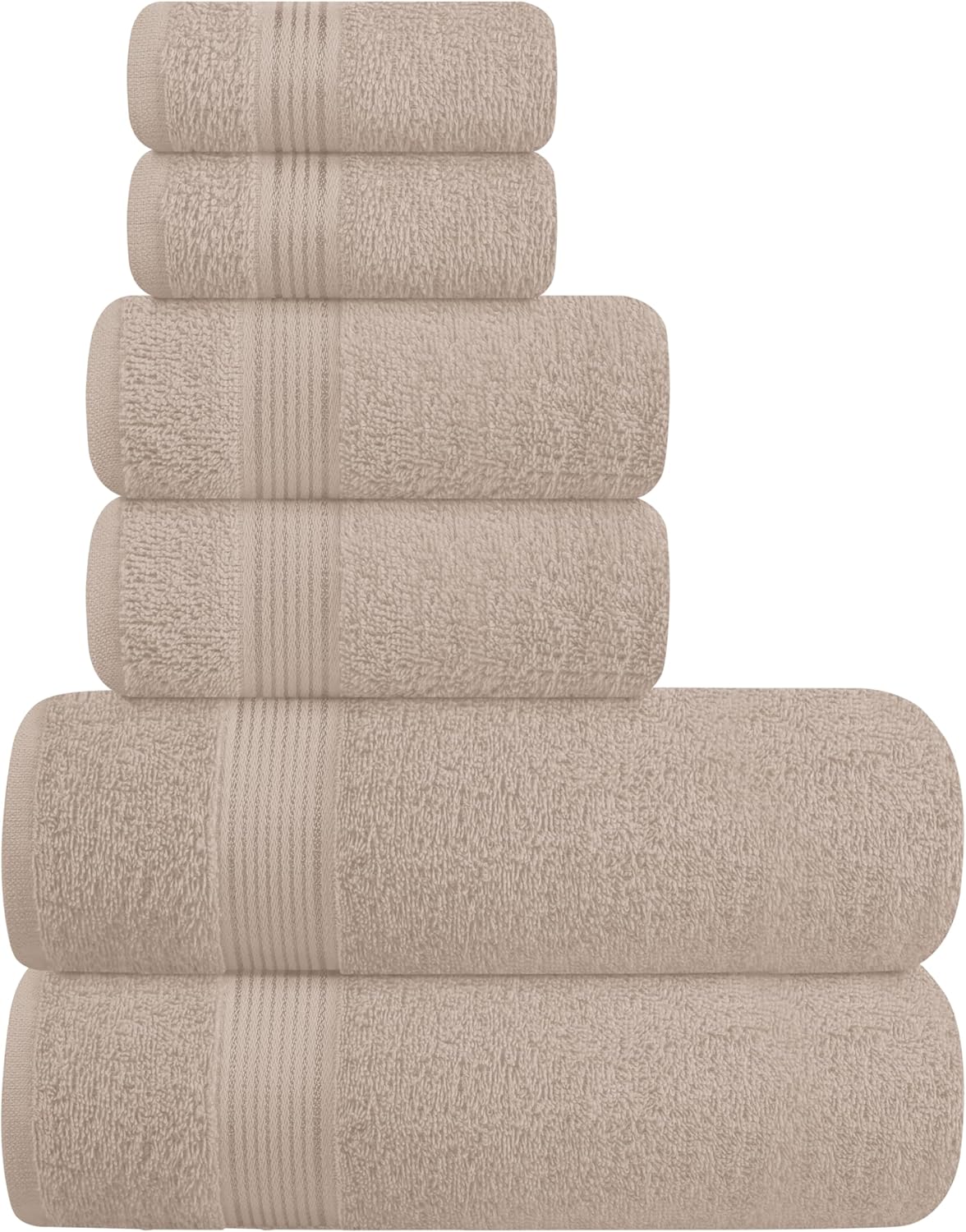 Ultra Soft 6 Pack Cotton Towel Set