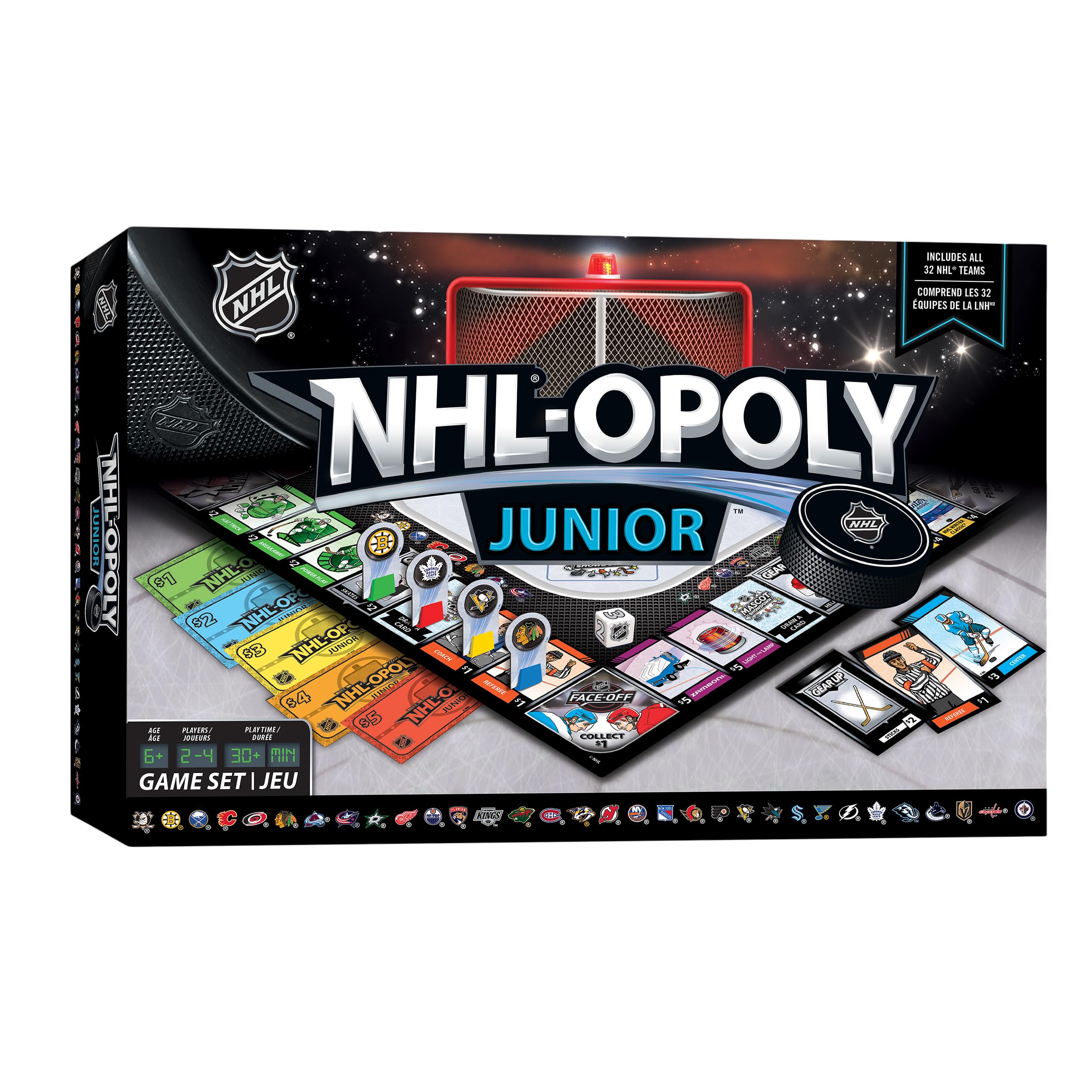 MasterPieces Kids & Family Board Games - NHL League Opoly Jr. - Officially Licensed Board Games for Kids, & Family