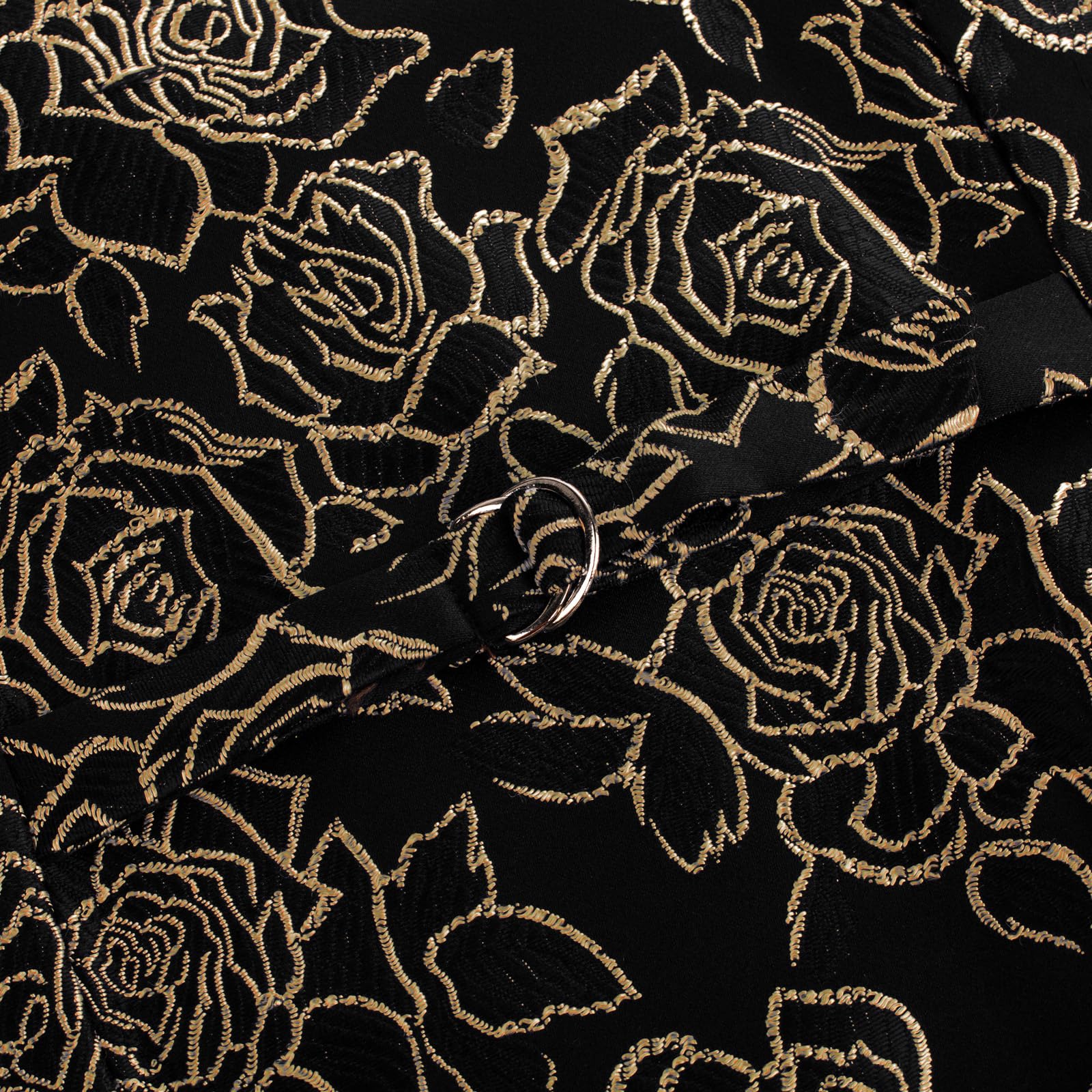 Belle Poque Chaleco vintage de doble botonadura para mujer, cuello en V profundo, dobladillo de pañuelo
