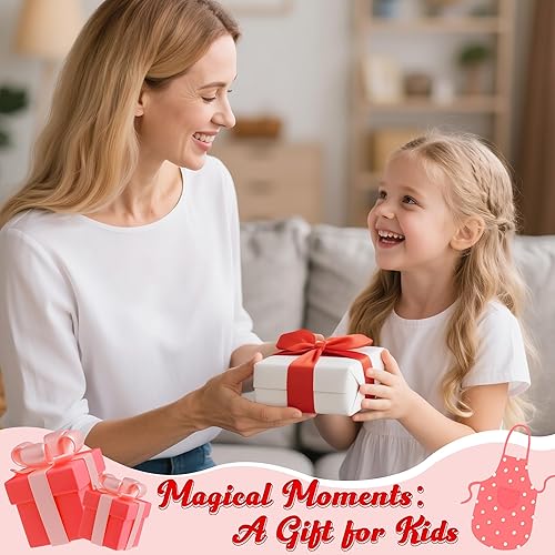 Miniatura 136 de R HORSE Juego de 2 delantales para niños y sombrero de chef, delantal de cocina azul ajustable para niños, kit de pintura y entrenamiento