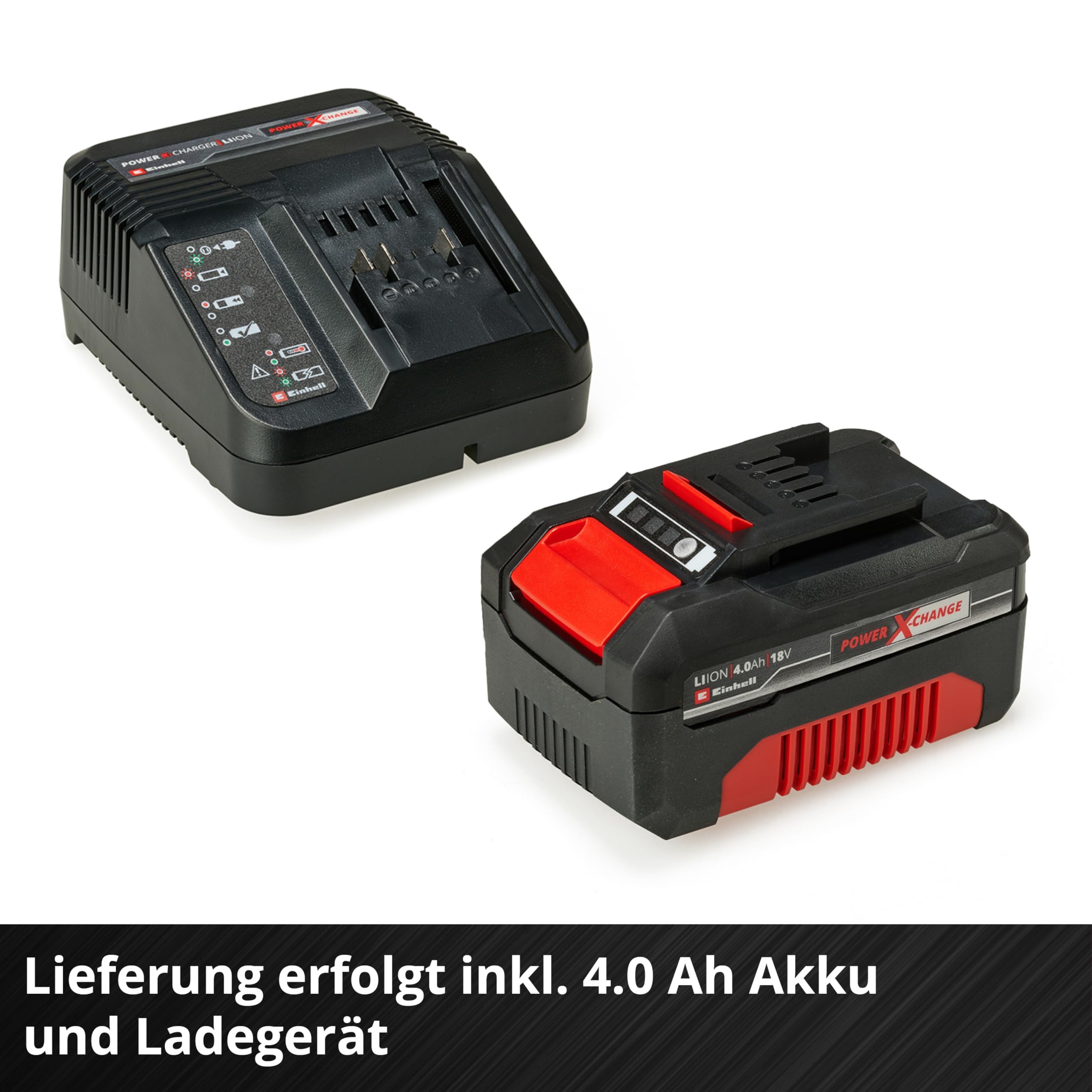 Einhell Akku-Vertikutierer GC-SC 18/28 Li (1x 4,0 Ah) Power X-Change (18 V, Brushless, 28 cm Messerwalze, 3-stufige Arbeitstiefeneinstellung, inkl. 1x 4,0 Ah Akku & Ladegerät)