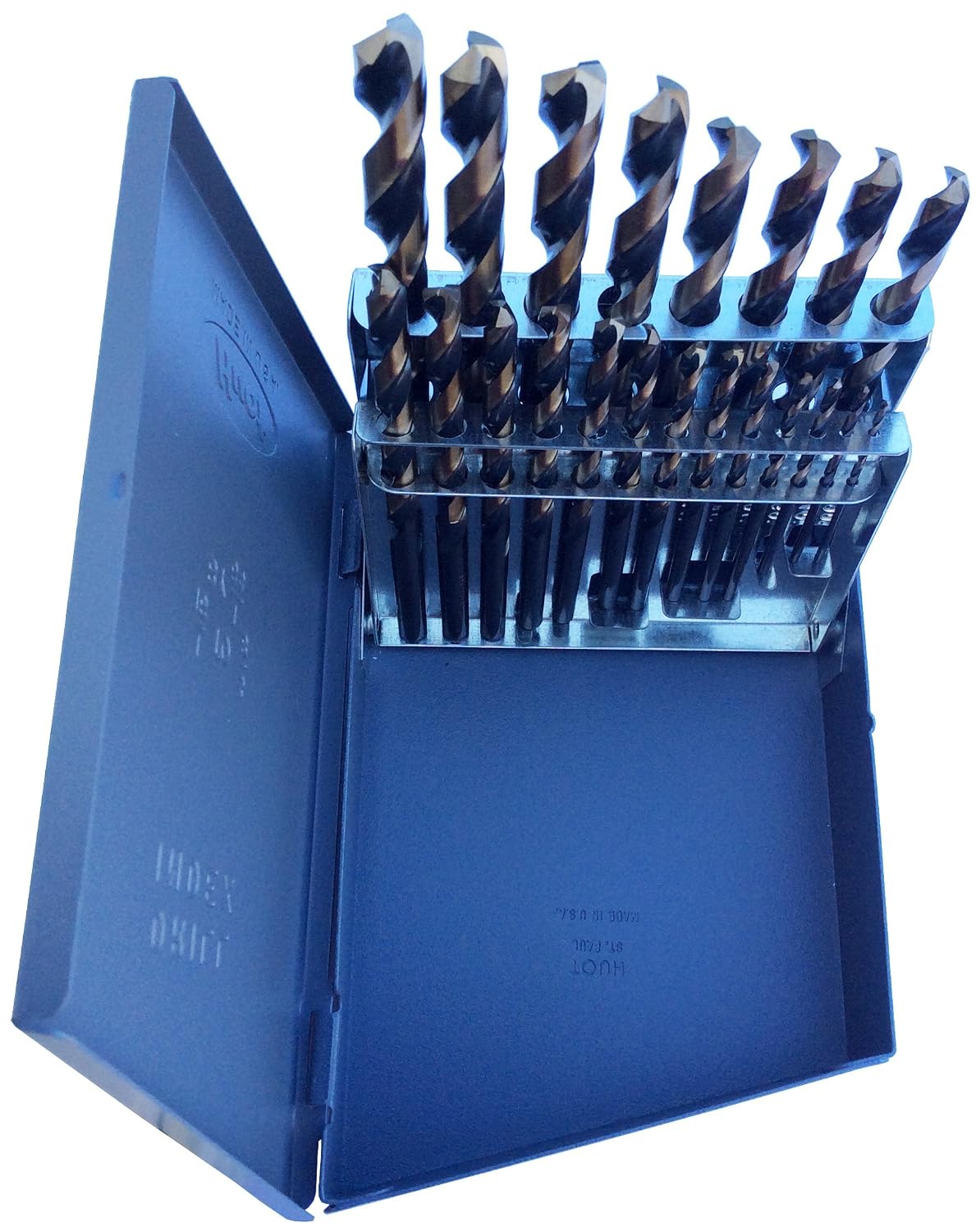 Drill America 21 Piece Heavy Duty High Speed Steel Drill Bit Set with Black and Gold Finish (1/16" - 3/8" x 64ths), KFD Series