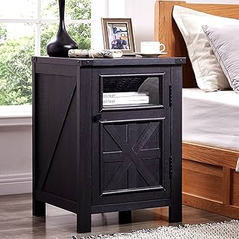Amazon.com: JXQTLINGMU Farmhouse End Table with Charging