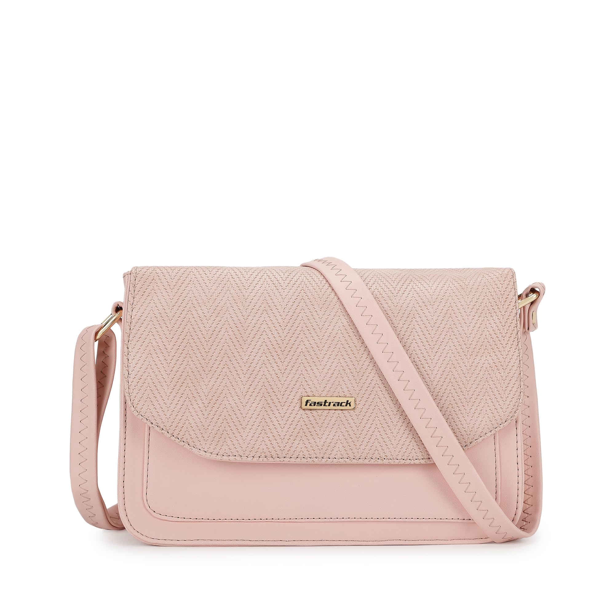Textured Flap Sling Bag For Women | Faux Leather Sling Bag With Magnetic Button Closure | Adjustable Shoulder Strap | Trendy Crossbody Bag For Girls | Trendy Women's Handbags-image-39