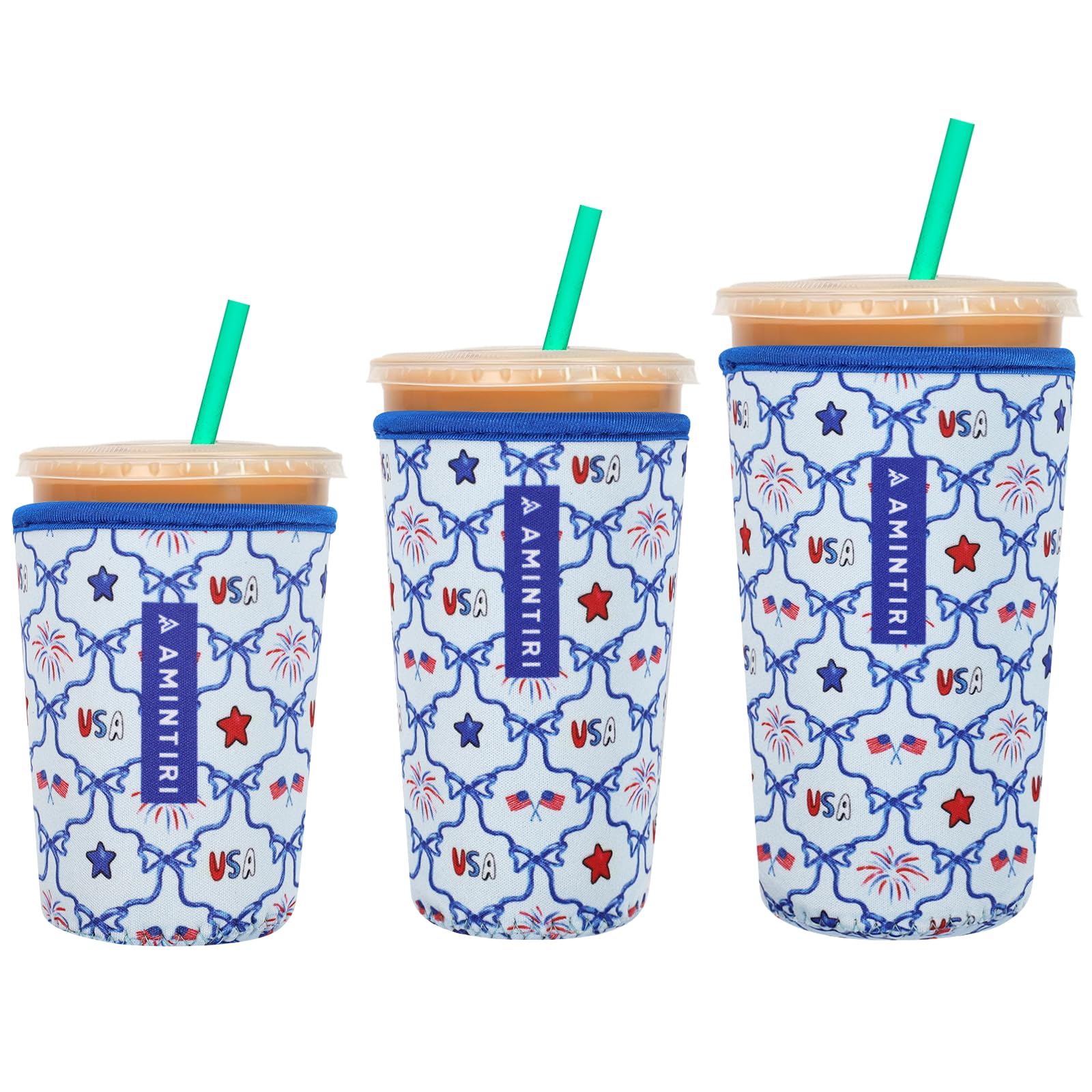 Reusable Insulator Neoprene Sleeve for Iced Coffee &amp; Cold Soda