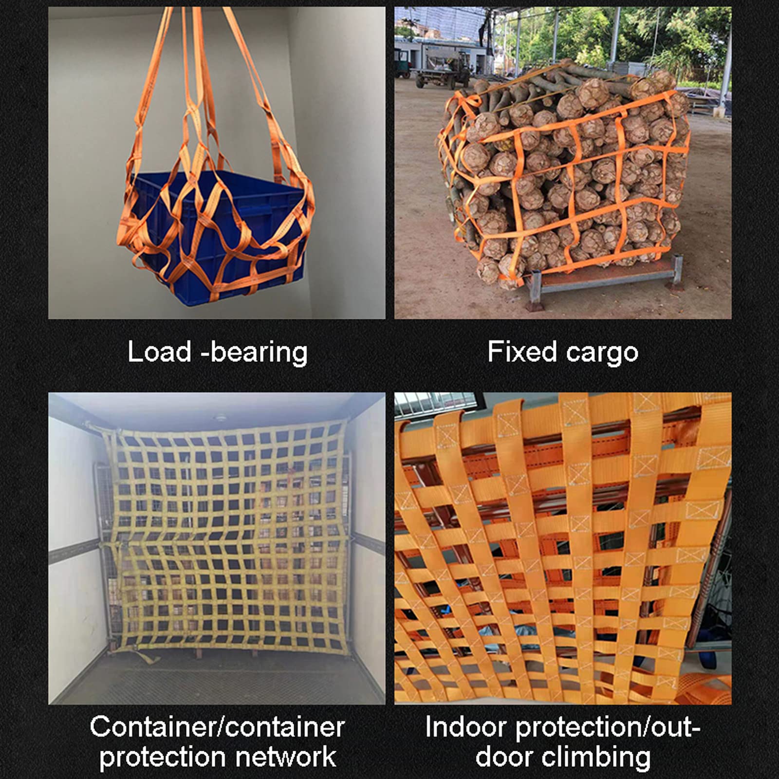 Hangendes Hebenetz Ladung Hängendes Netz,Frachtnetz Material Handhabung Sriemen,Sicherheitsfracht Hängendes Netz,Hangendes Hebenetz Maschenweite 10cm(Size:1 * 1m/1T)