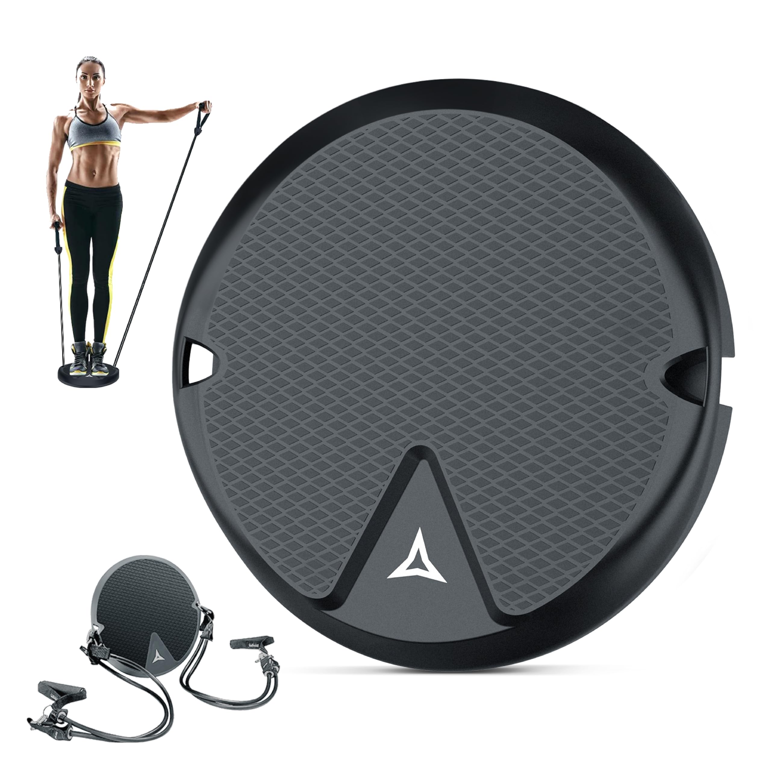 Breaking Limits Waist Whisper 2.0 - Disco de torsión de cintura - Tabla de torsión de cintura - Disco de ejercicio escultor moldeador de cuerpo con asas - Tabla giratoria para abdominales, piernas y