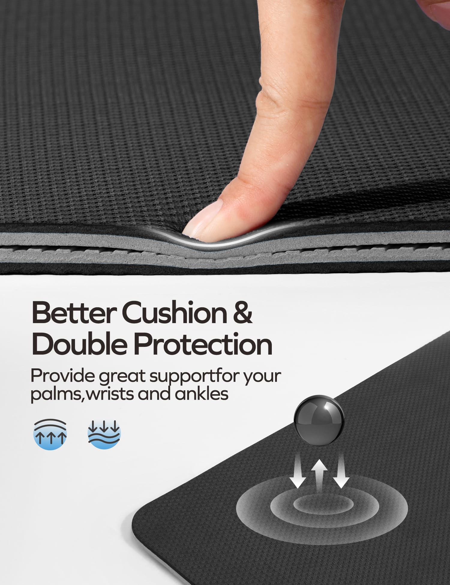 Ewedoos Eco Friendly Yoga Mat Pro Series, Superficie Texturizada Mejorada para Ultra Grip, Alfombrilla de Yoga Antideslizante para Yoga, Correa de Transporte incluida, 6 mm de Espesor, 72 "x 24"