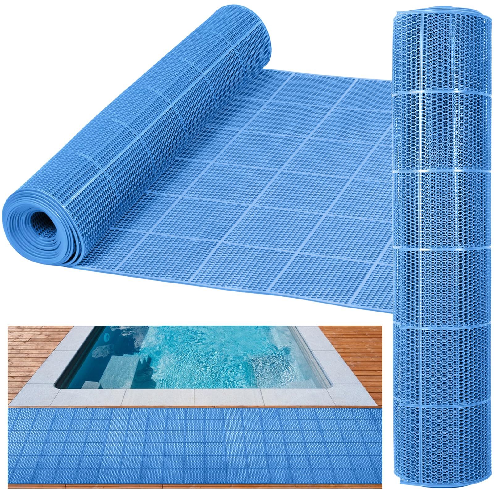 Photo 1 of Hlimior 3 x 20 ft PVC Drainage Pool Flooring Mat
