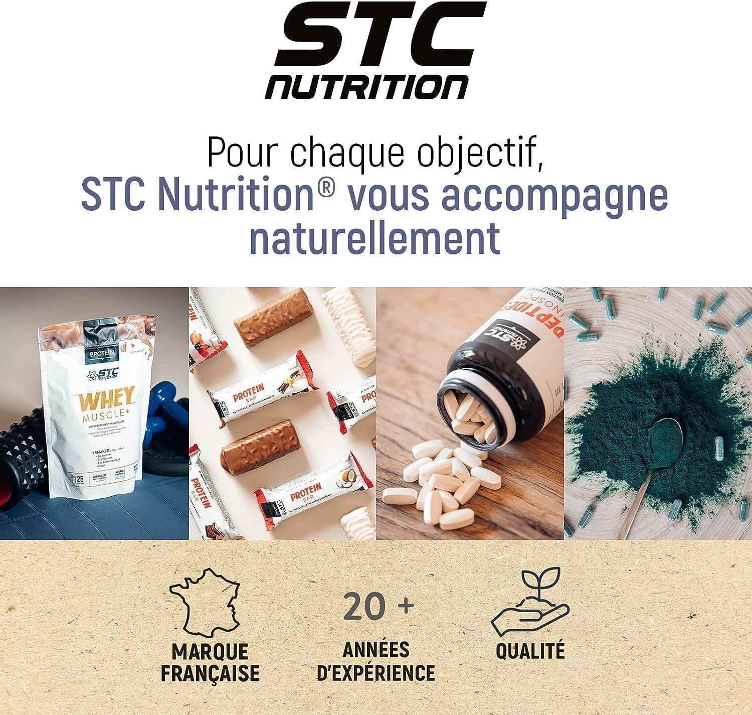 STC Nutrition Spiruline 1500 antioxydants tonus & vitalité 2x90 gélules | Contre la fatigue, défenses immunitaires, vitamines, protéines, fer, phycocyanines, chlorophylle, zinc, cuivre, magnésium