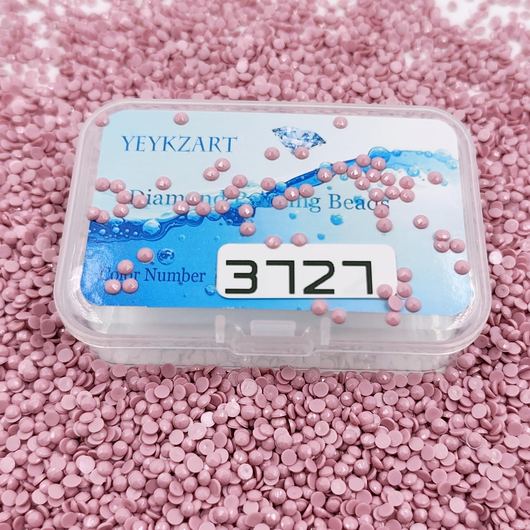 YEYKZART 3727 Diamond Painting Replacement Round Diamonds Beads Rhinestones Accessories for Diamond Art Missing Color 3500 PCS โ image 1