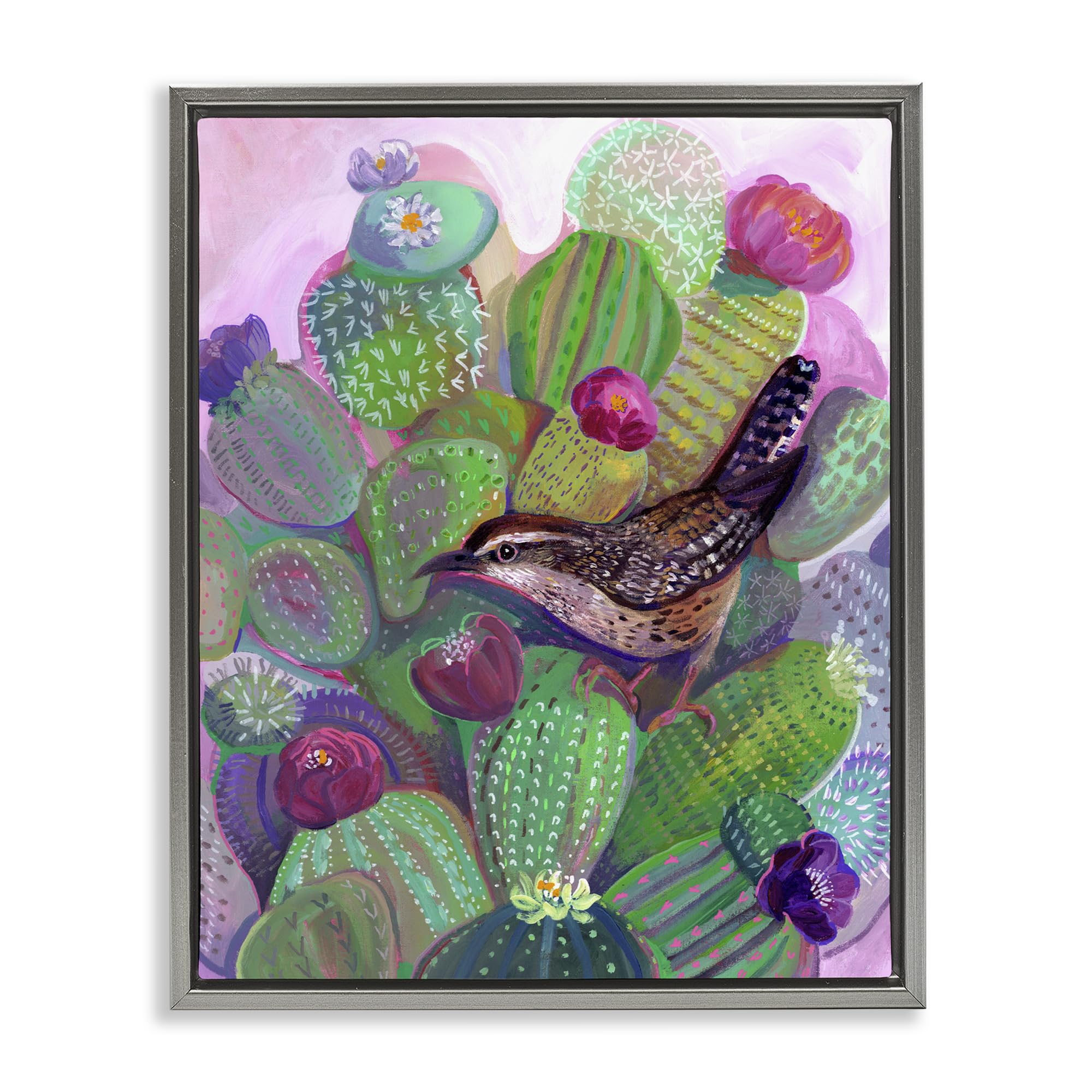 'Desert Day Dream Bird'| Floating Frame Canvas Art