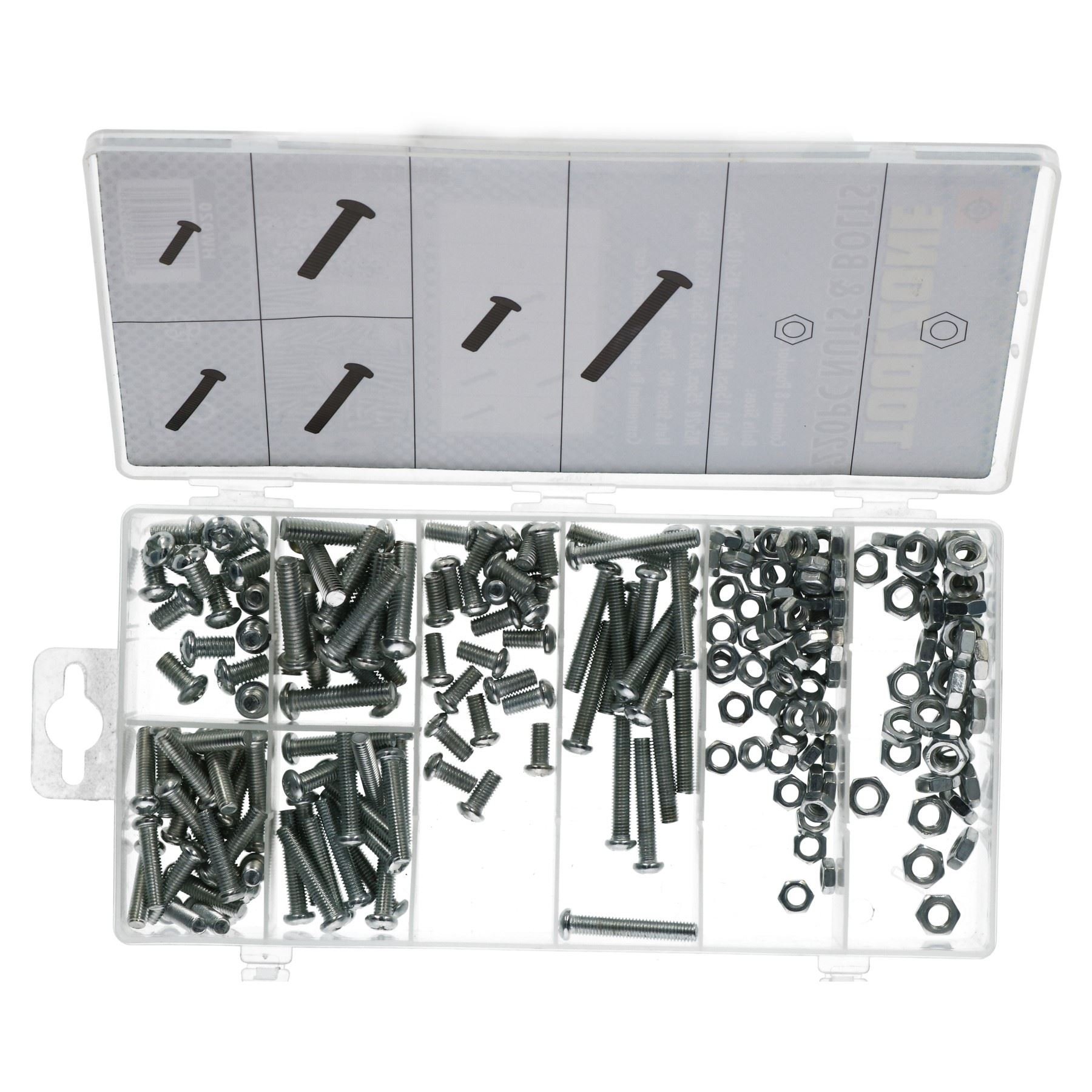 AB Tools Nuts And Bolts Washers Phillips Dome Head Bolt-Screw Metric M5M6 220Pc Kit from B&Q