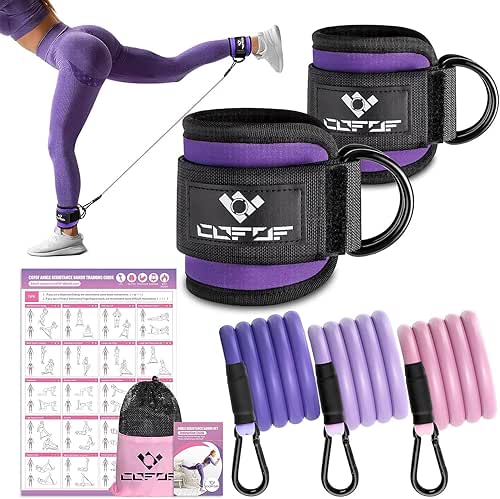 Ankle Resistance Bands with Cuffs, Ankle Bands for Working Out,