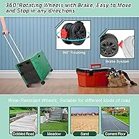 Vista 77 de FELICON SELORSS - Carrito plegable portátil con ruedas para subir escaleras y ruedas giratorias de 360°, mango telescópico, caja de plástico