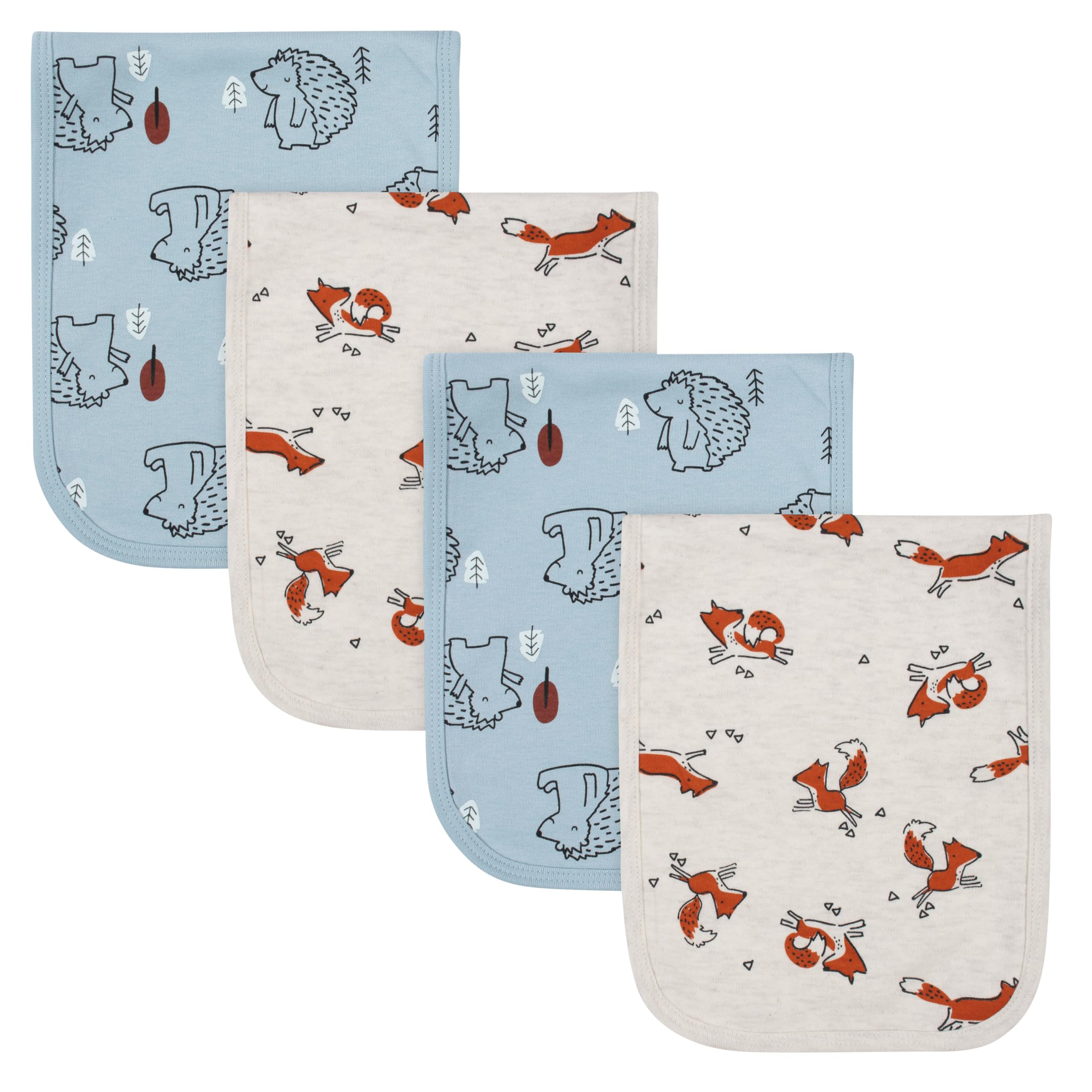 ONESIES 4-Pack Baby Boys Fox Burp Cloths