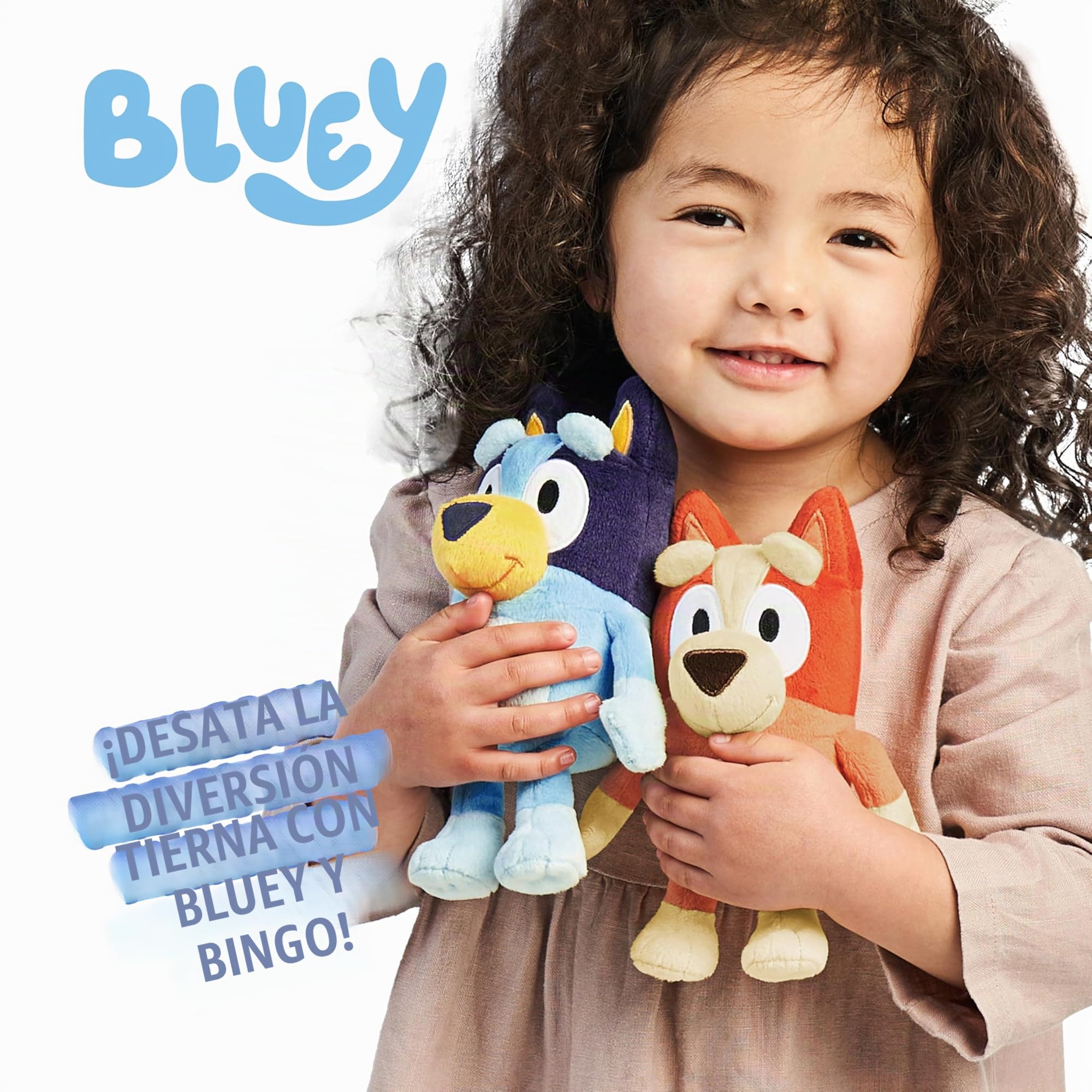 Bluey & Bingo - Paquete de 2 Peluches Oficiales de Peluche de 20 cm