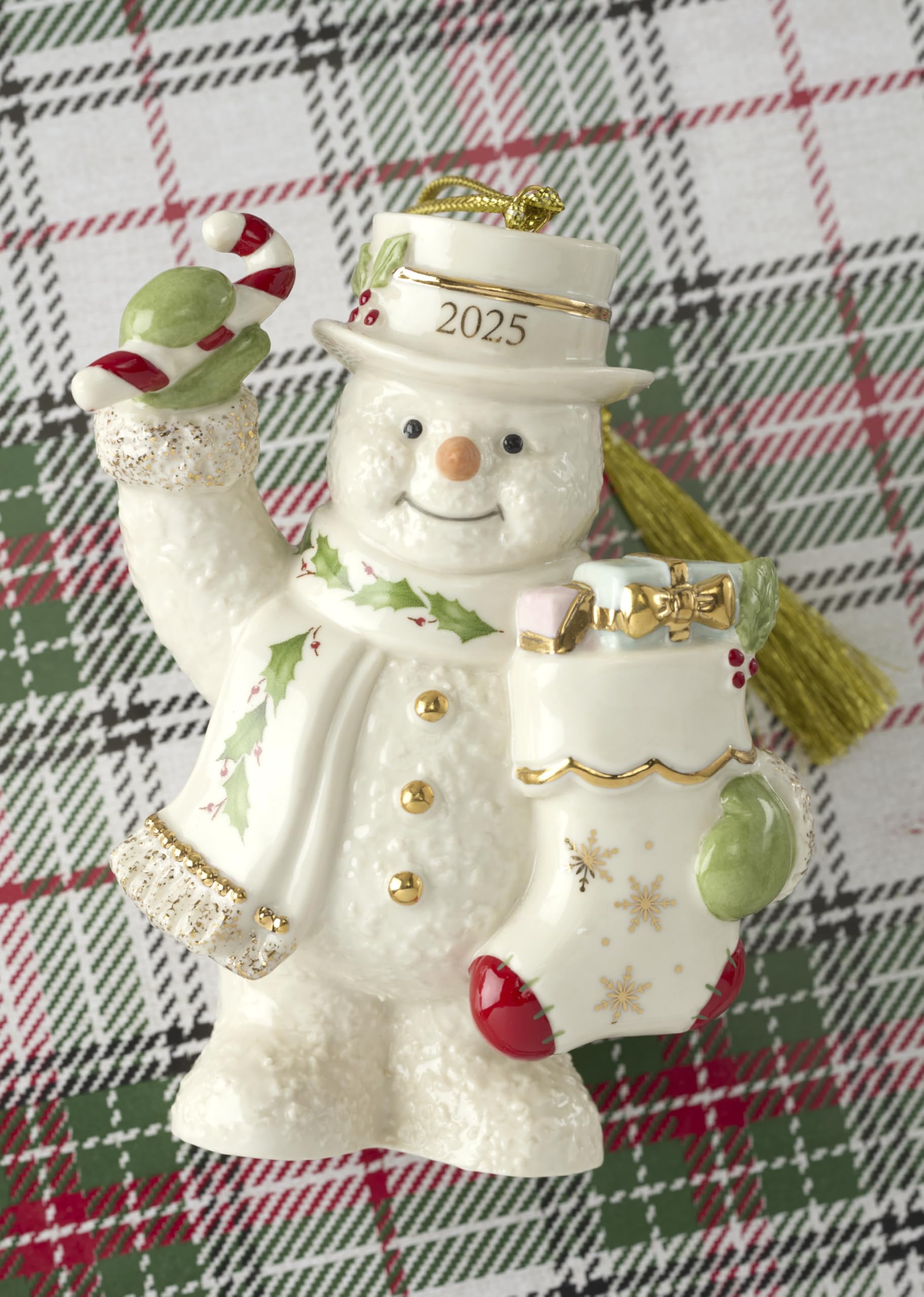 Amazon.com: Lenox Ornament, 2025 Snowman with Stocking Christmas