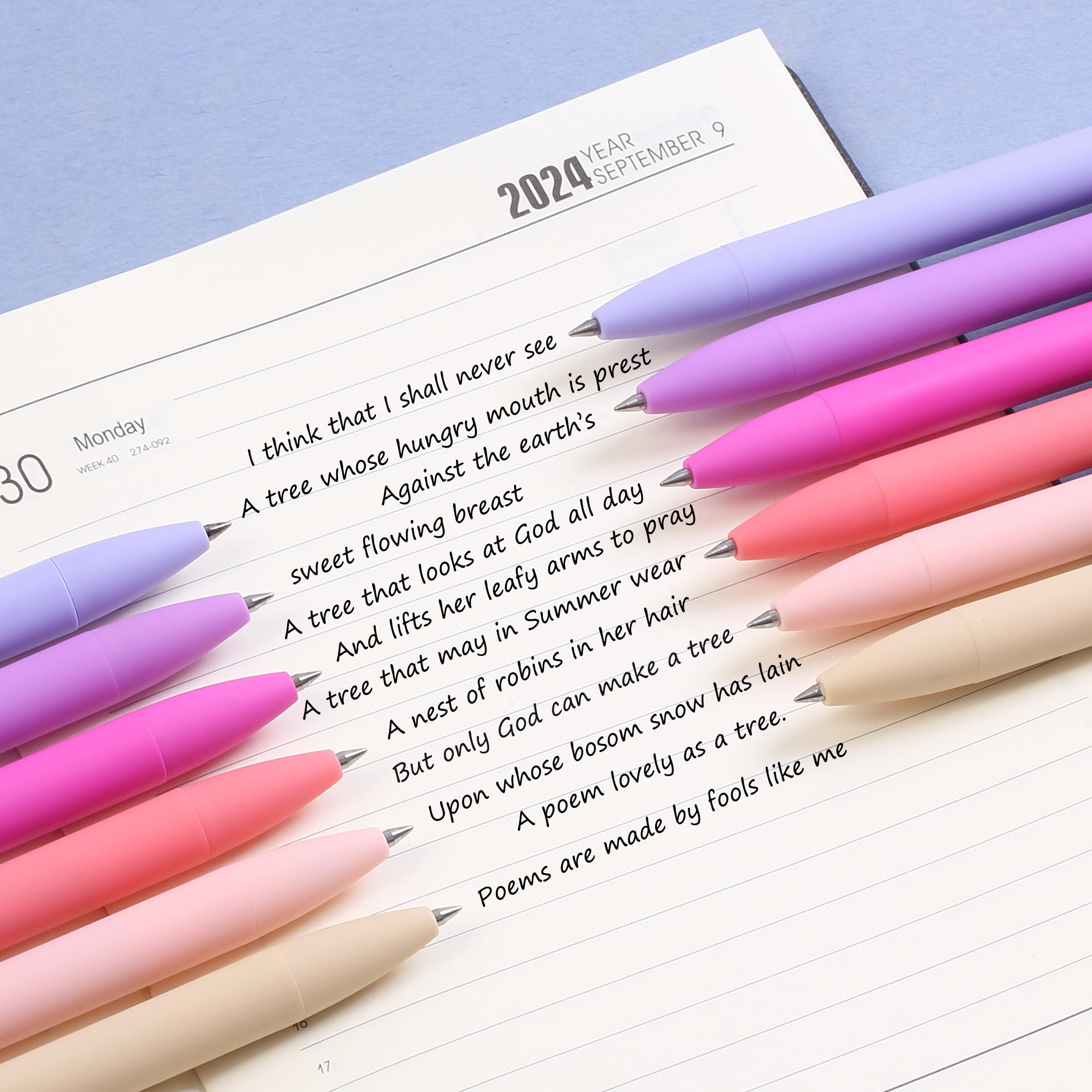 Mr Pen- Retractable Gel Pens 12Pack Black Ink Blushing Bloom Color Barrel Gel Pens — view 7