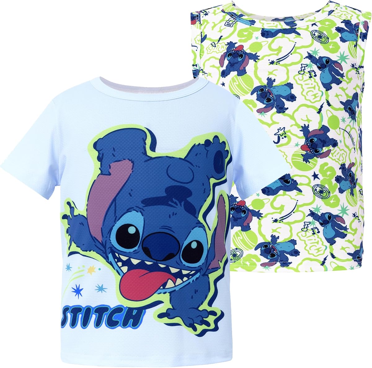 Disney Marvel Spiderman Stitch Star Wars Mickey niño camiseta y camiseta sin mangas 2-9 años | Camisa atlética de verano, camiseta sin mangas con gráfico y camiseta 2 uds Cars Mcqueen corta y sin mangas, ropa de niño Capitán América Iron Man