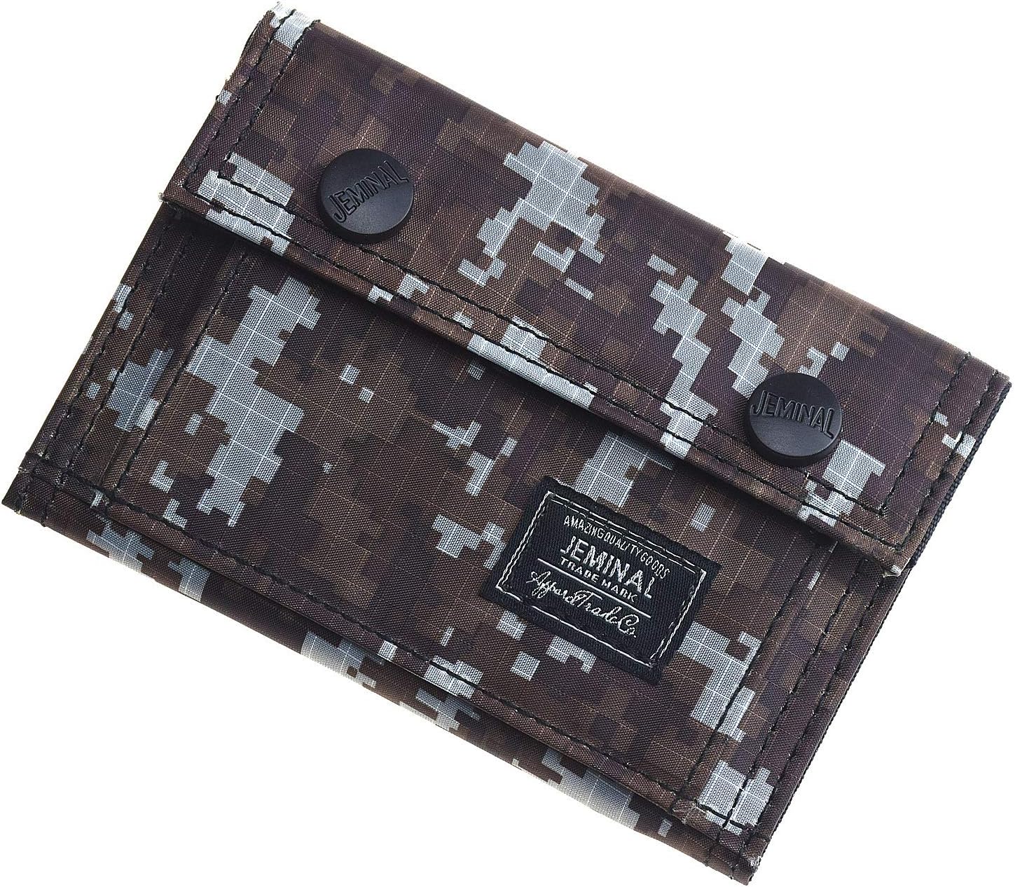JEMINAL Men's Camo Printed Bifold Wallet Teens Boys Wallets for Kids