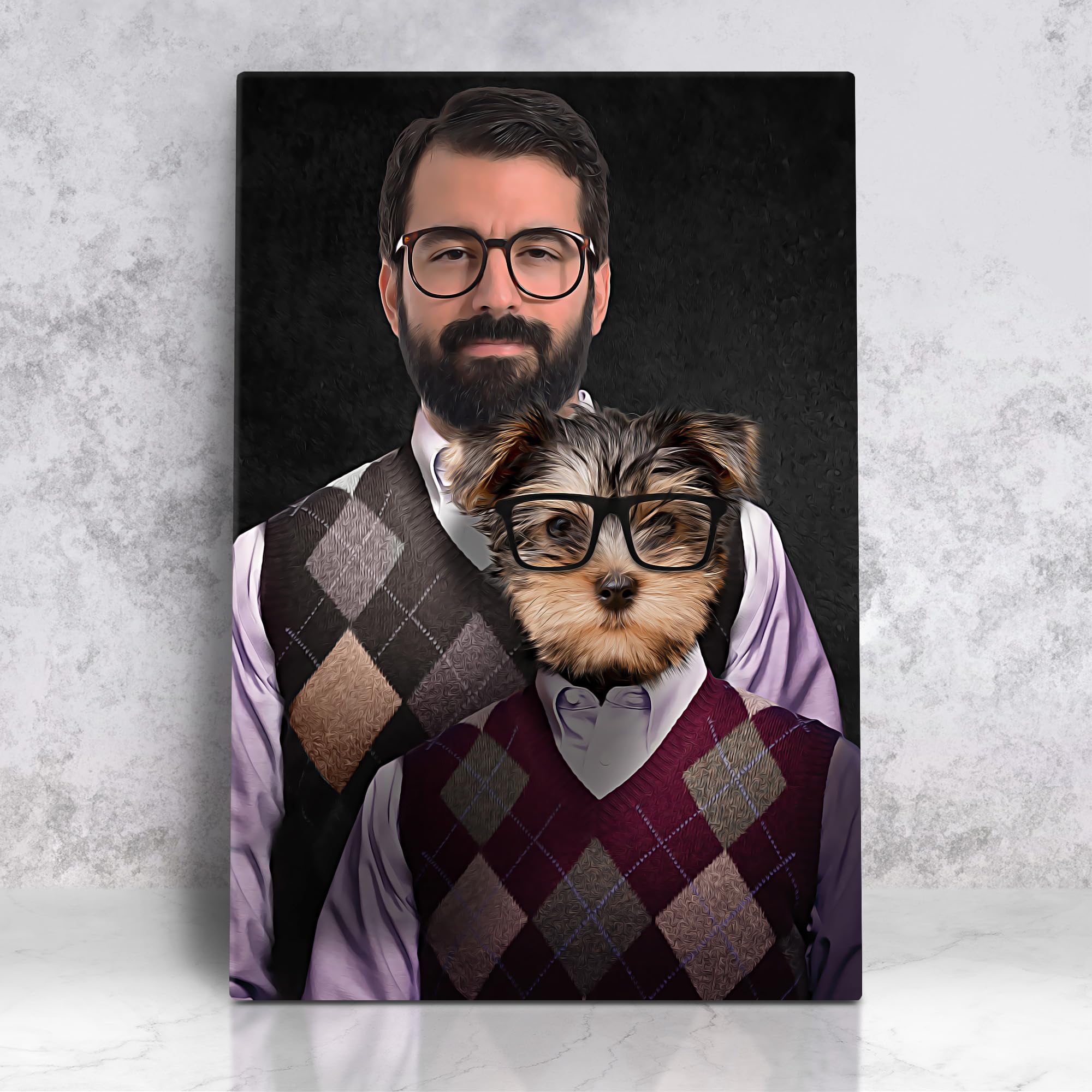 Awesometik Personalized Canvas Print Royal Pet Portrait