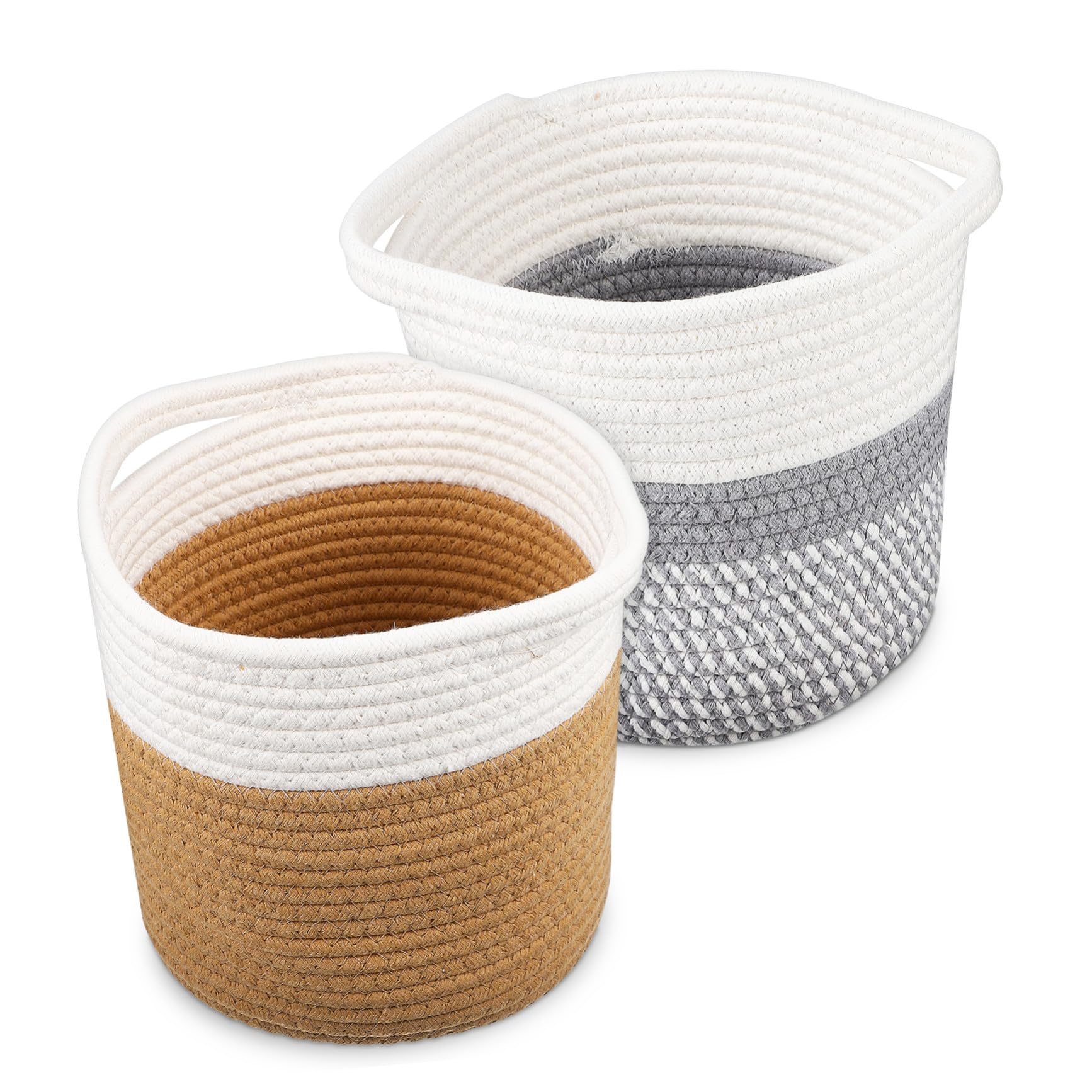 Panier Tissé Corde de Coton Anti-Affaissement Rangement Intérieur
