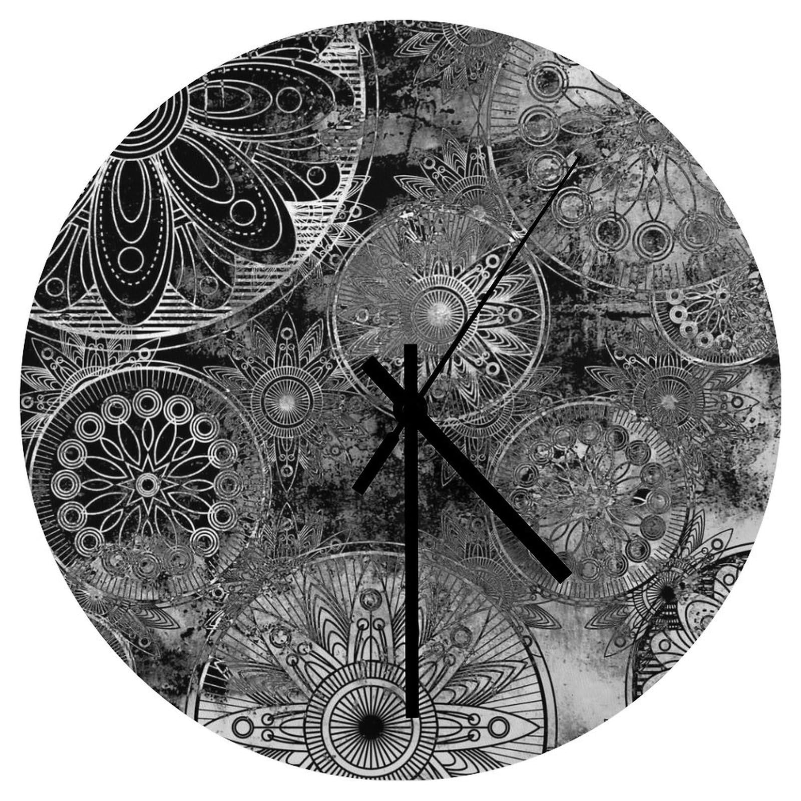 Horloge murale mandala pour décoration d'intérieur zen et chambre apaisante