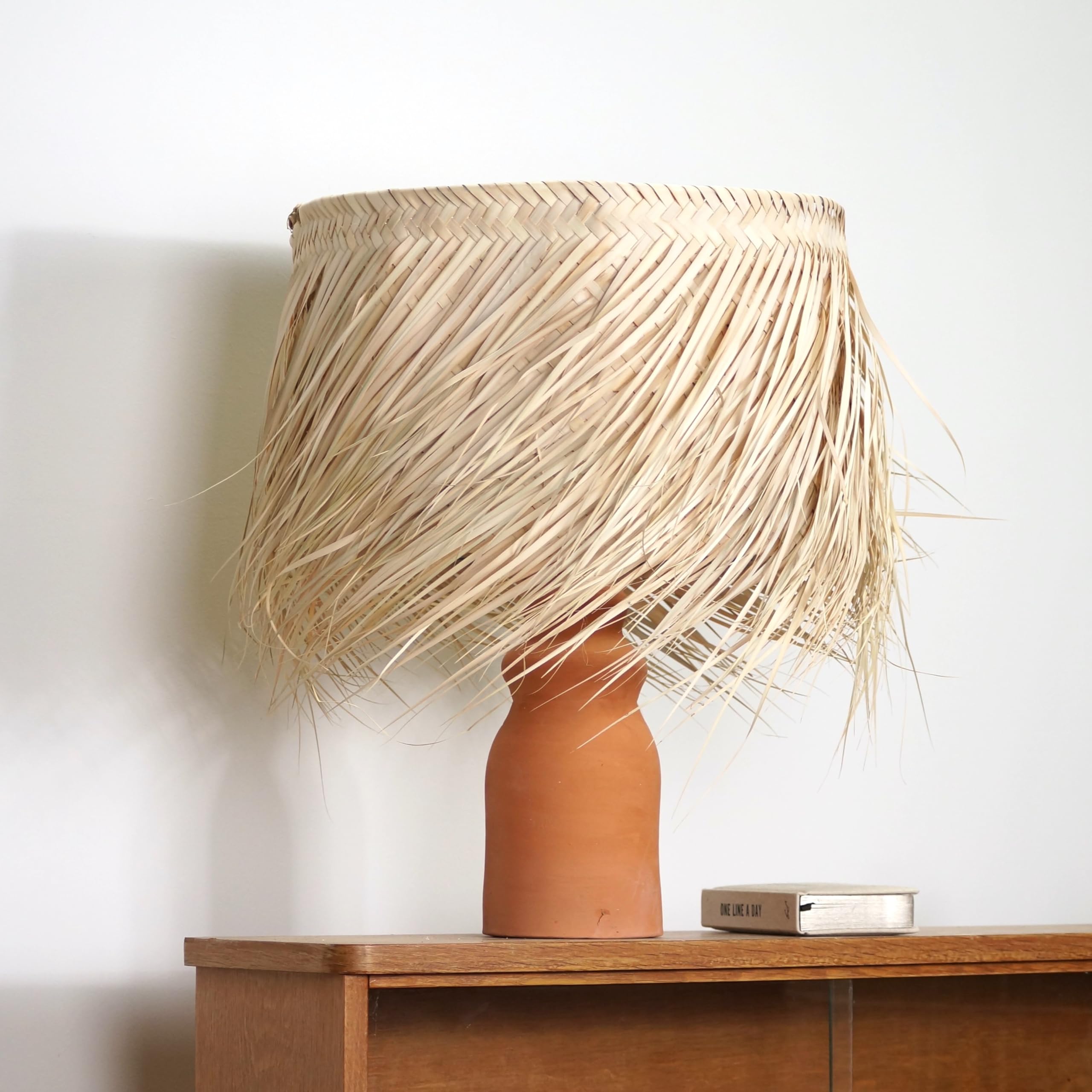 Abat-jour lampe sur pied, Abat jour naturel, Fait main (Ø50 x H30cm)