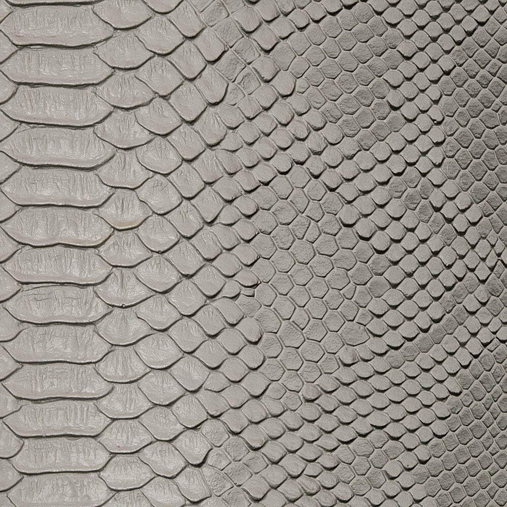 luvfabrics Faux Viper Sopythana Snake Skin Vinyl Fabric - Sold by The Yard - 52" (Silver)